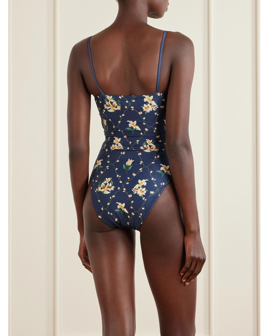 Agua Bendita Blue Ebano Promesa Floral-Print One-Piece Swimsuit