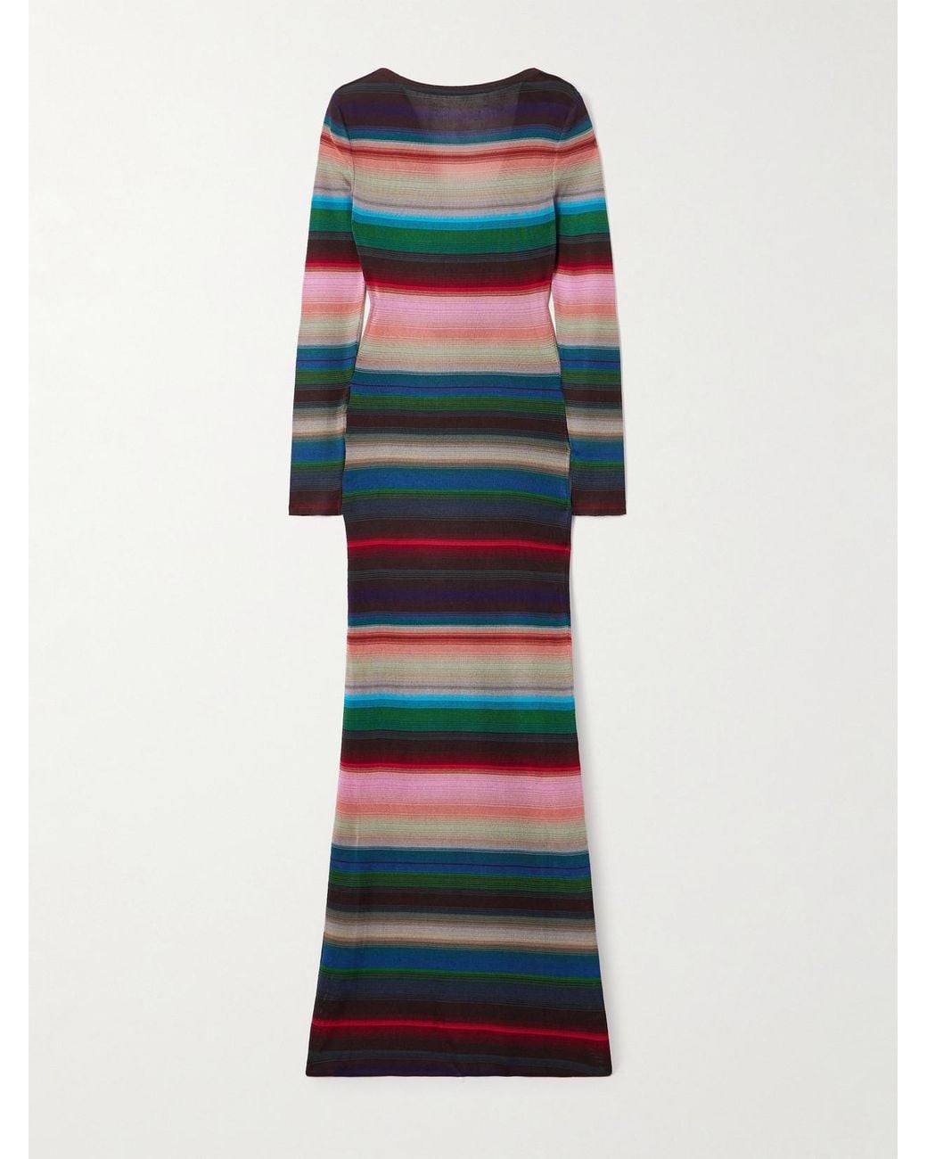 white christmas dresses Rare Vintage 1990s Missoni Striped Knit Maxi Dress – Muse main image 0