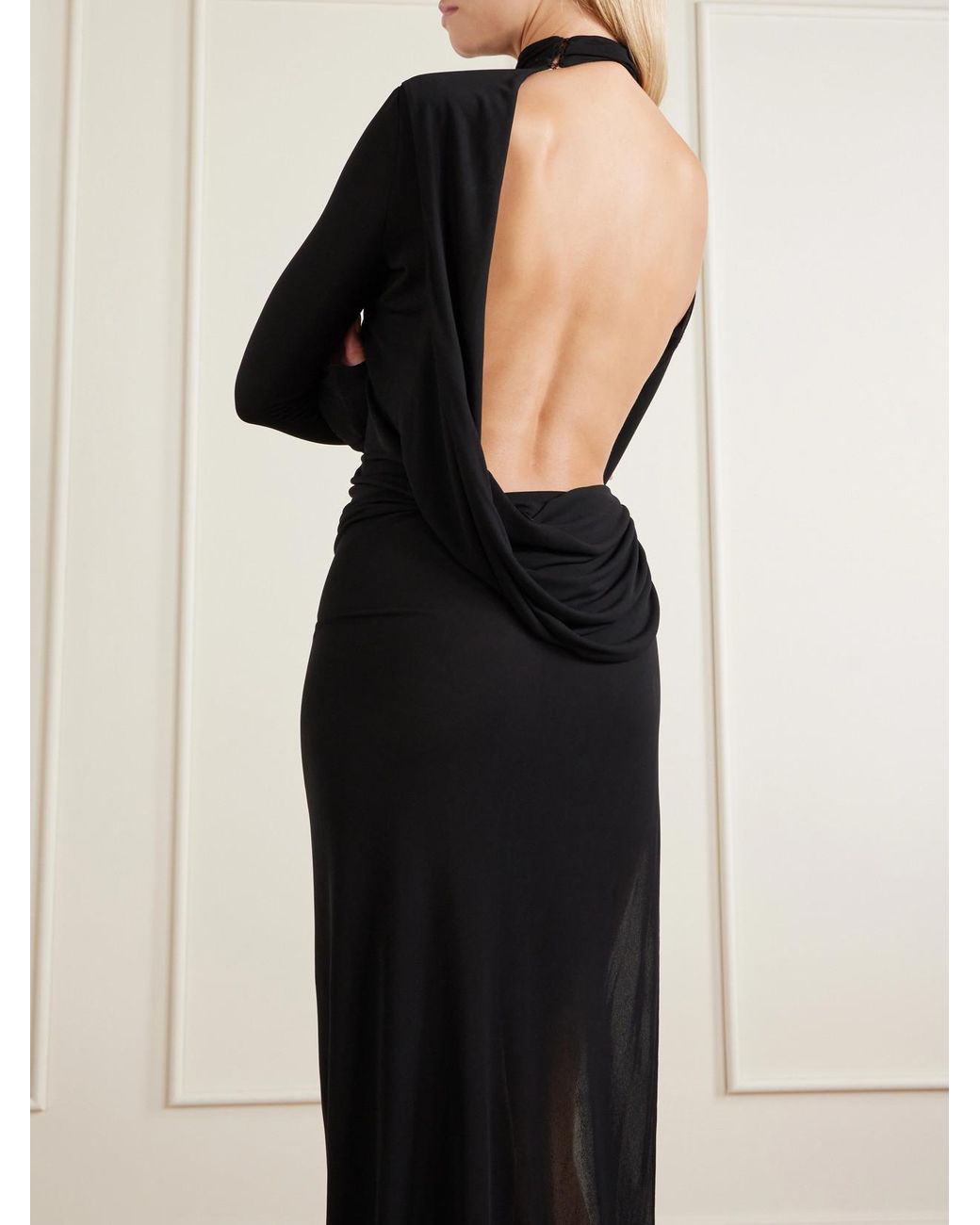Gucci Black Crepe-Jersey Gown