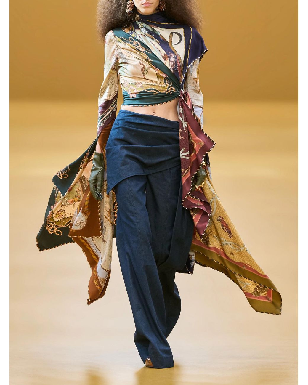 Zimmermann Blue Valiant Draped Flared Jeans