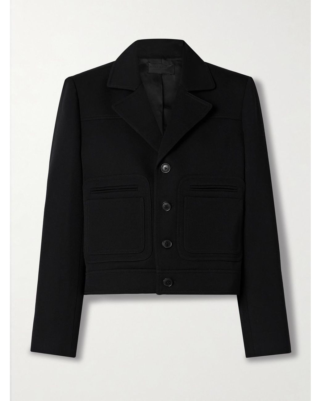 Nili Lotan Black Georgy Wool-Gabardine Jacket