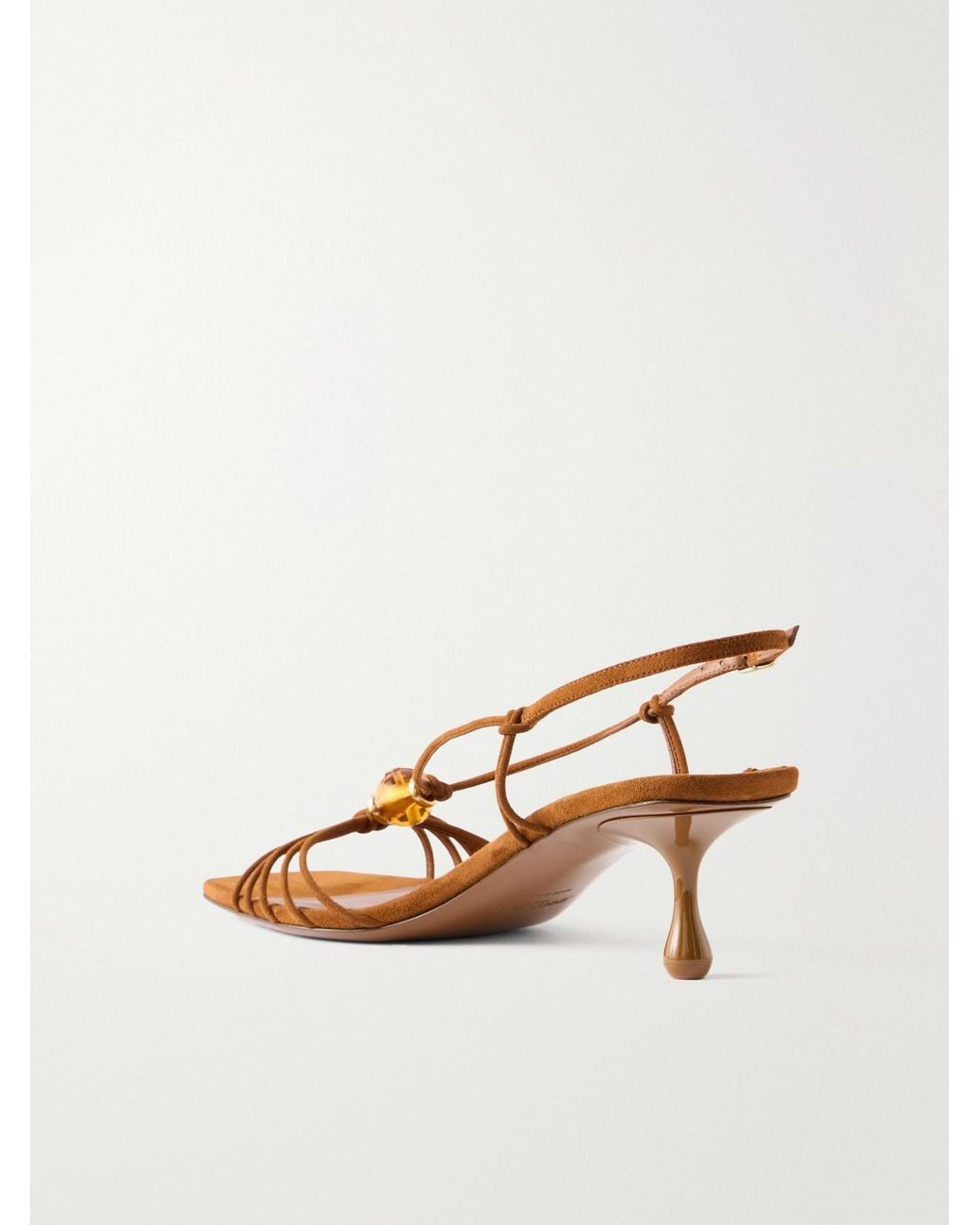 Jimmy Choo Natural Lova 50 Embellished Suede Sandals