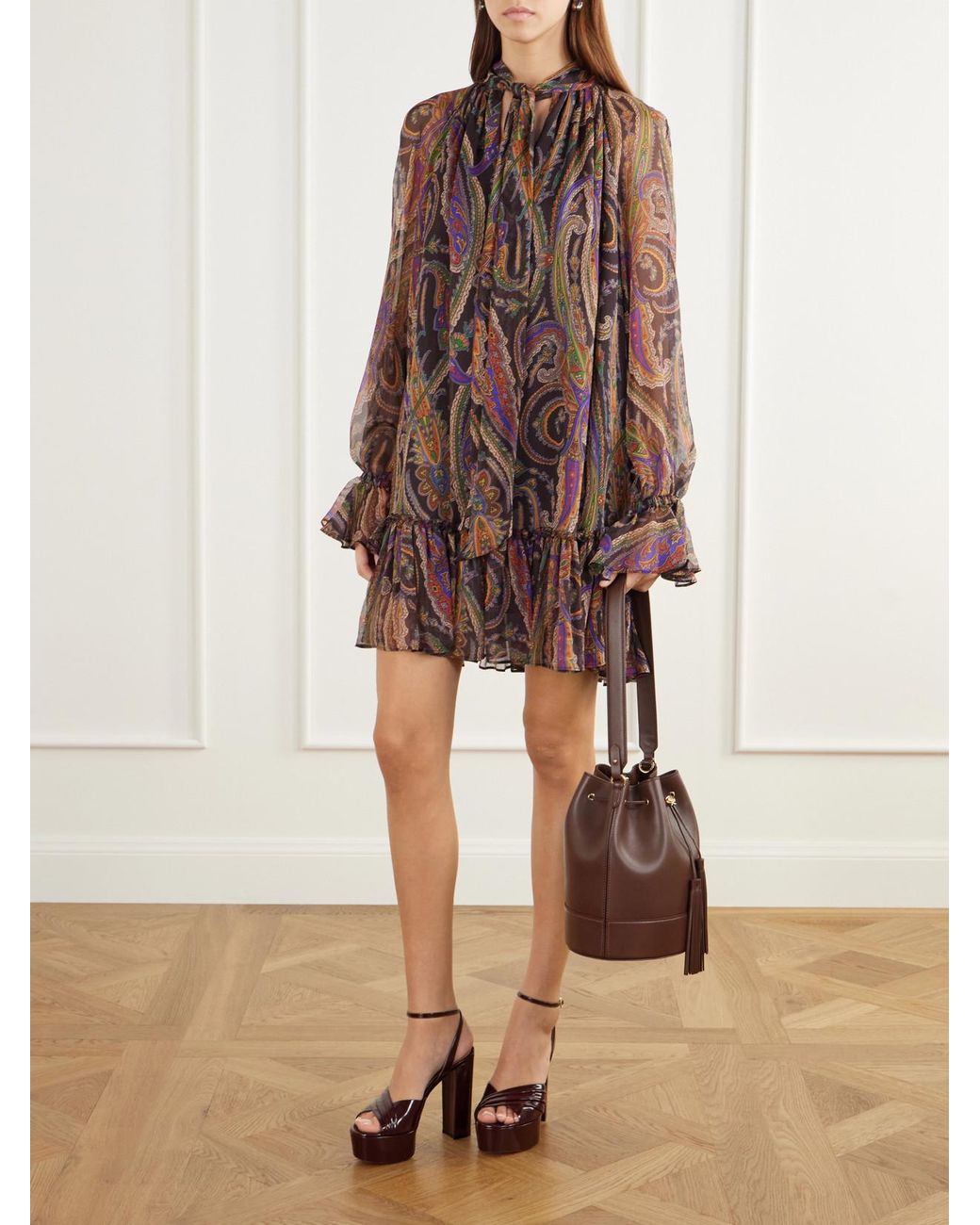 Gianvito Rossi Red 130 Pleated Patent-Leather Platform Sandals
