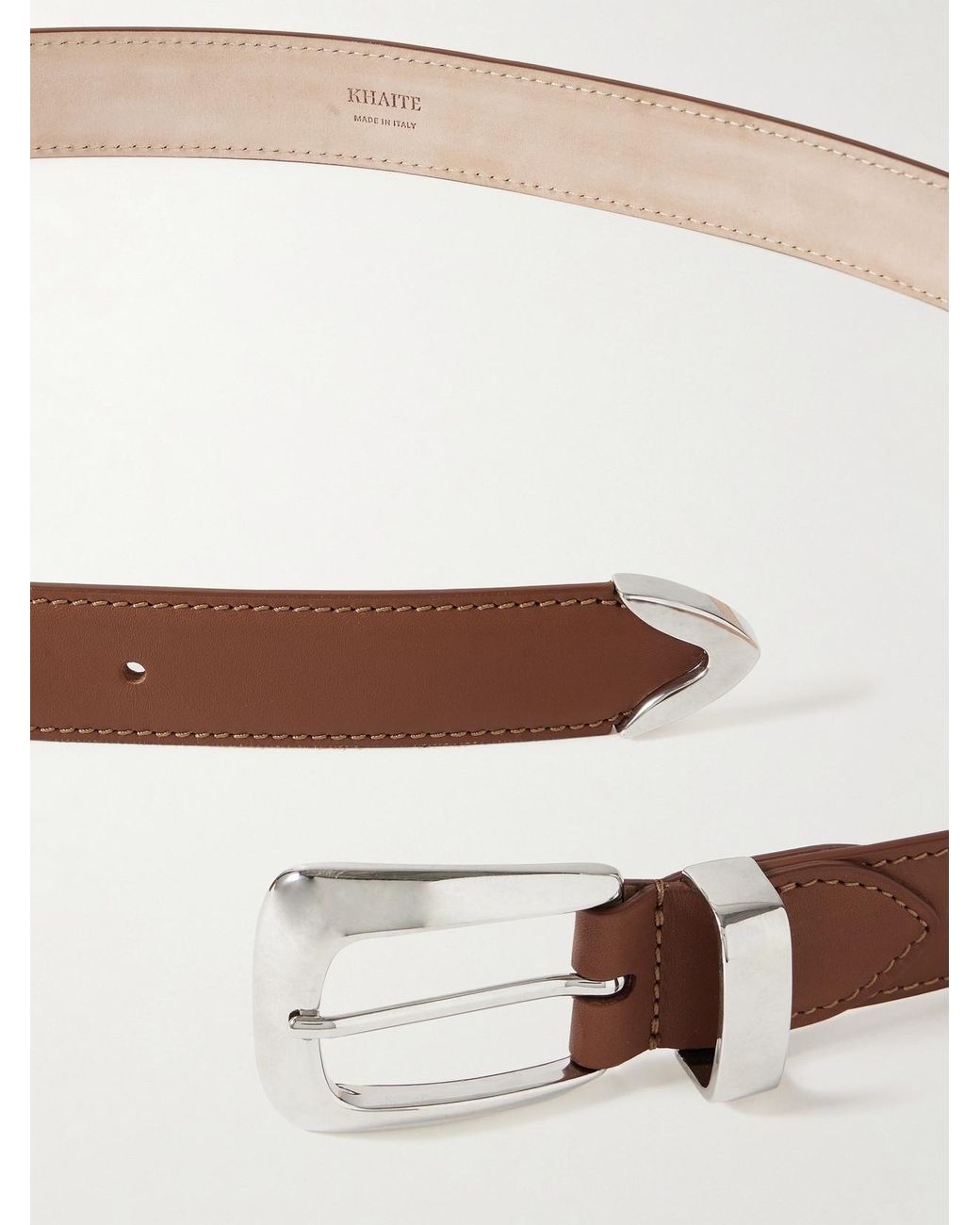 Khaite Brown Benny Leather Belt