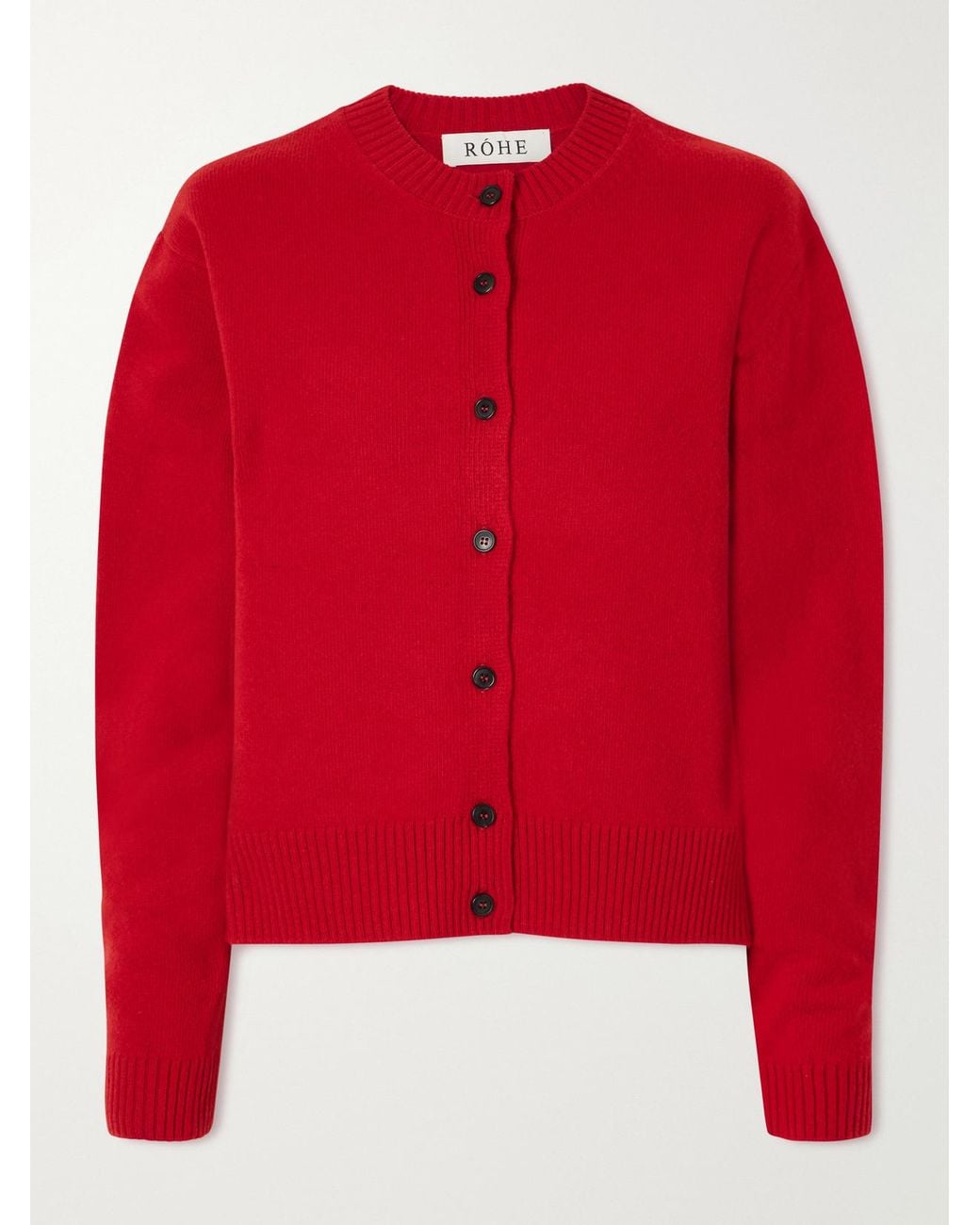 Rohe Red Merino Wool-Blend Cardigan