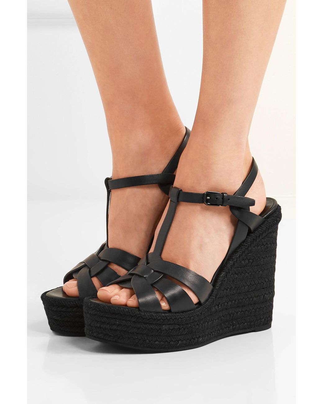 Tribute Woven Leather Espadrille Wedge Sandals | lupon.gov.ph