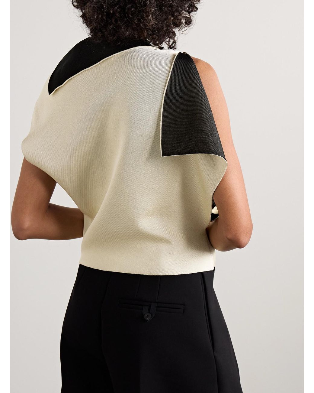 jacquemus トップス Jacquemus // Beige Double Collar Quarter Zip Sweater – VSP