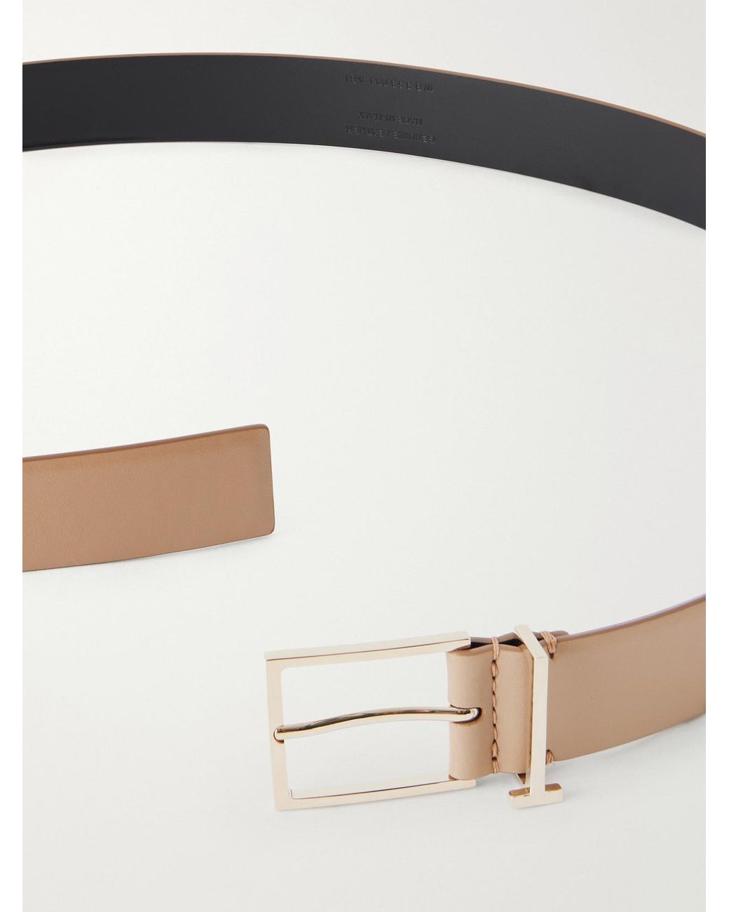 Tom Ford Natural T Loop Leather Belt