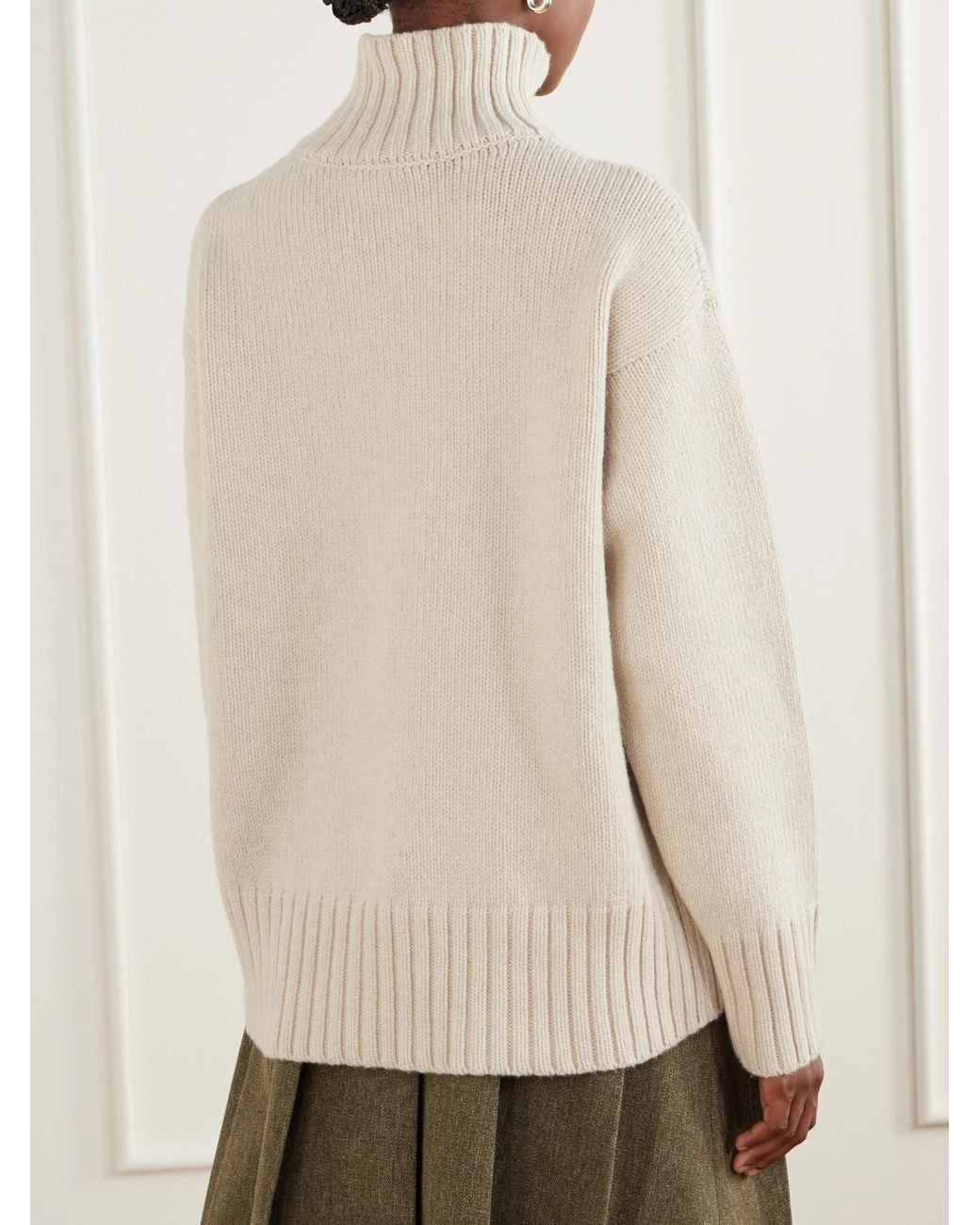 Rohe Natural Wool And Cashmere-Blend Turtleneck Sweater