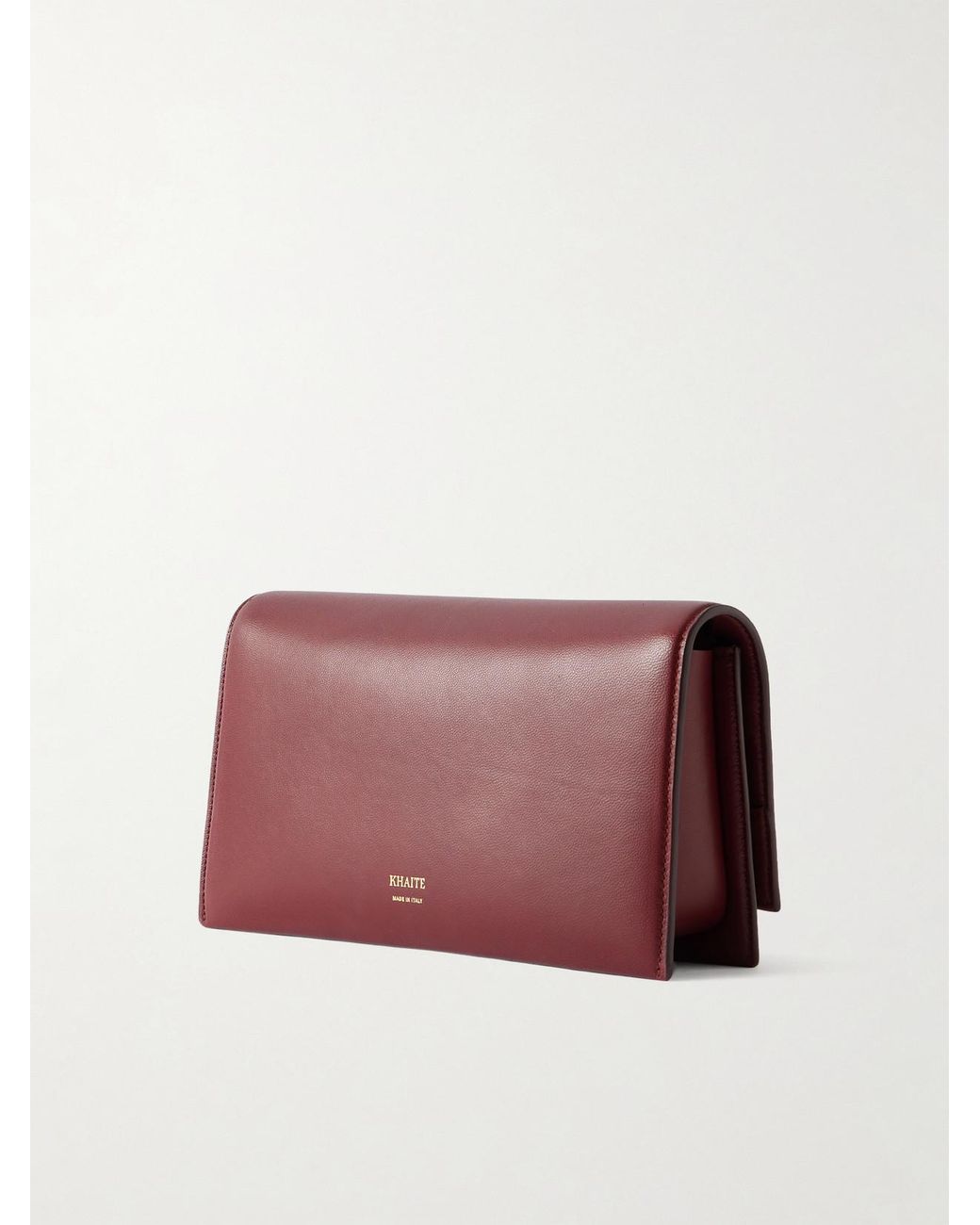 Khaite Embellished Textured-Leather Clutch