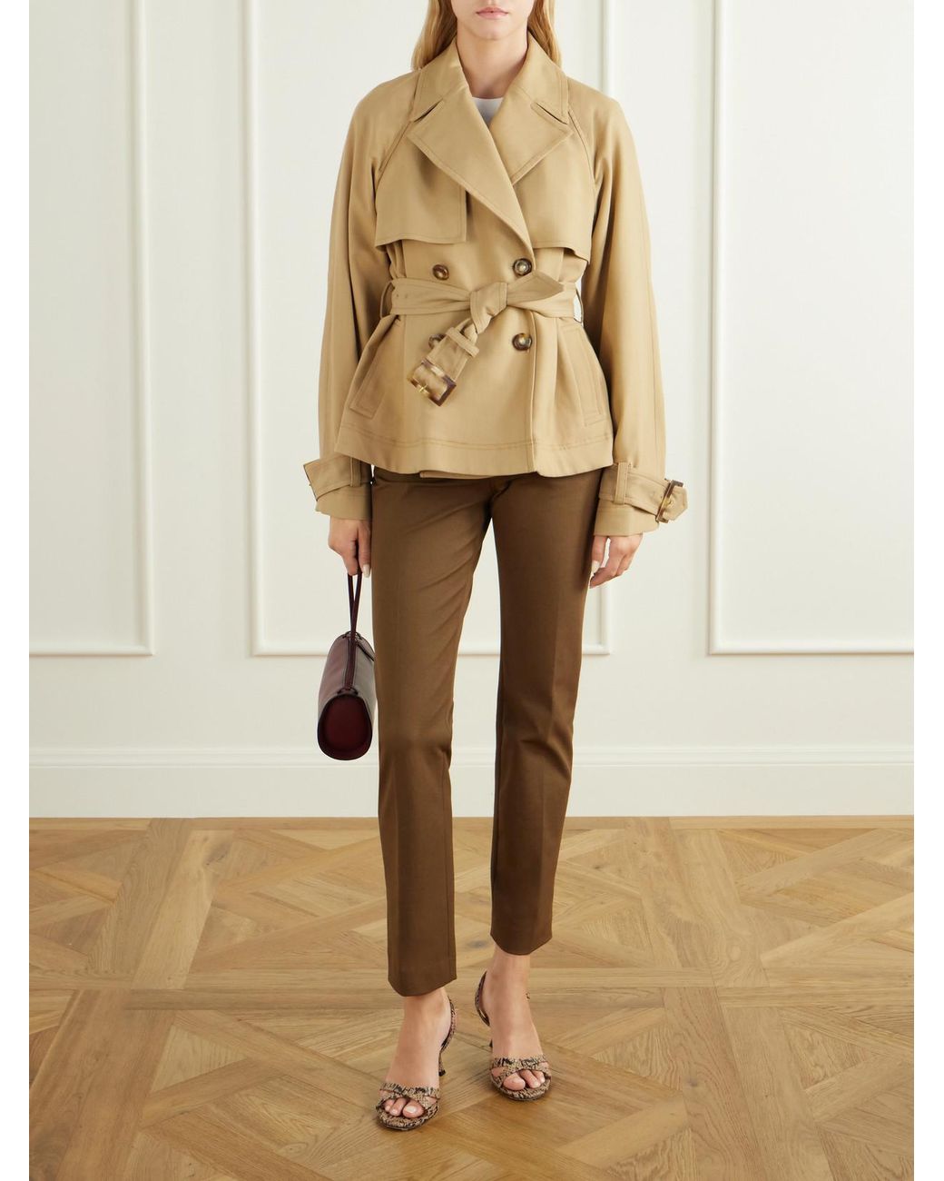 Joseph Natural New Coleman Cotton-Blend Gabardine Straight-Leg Pants