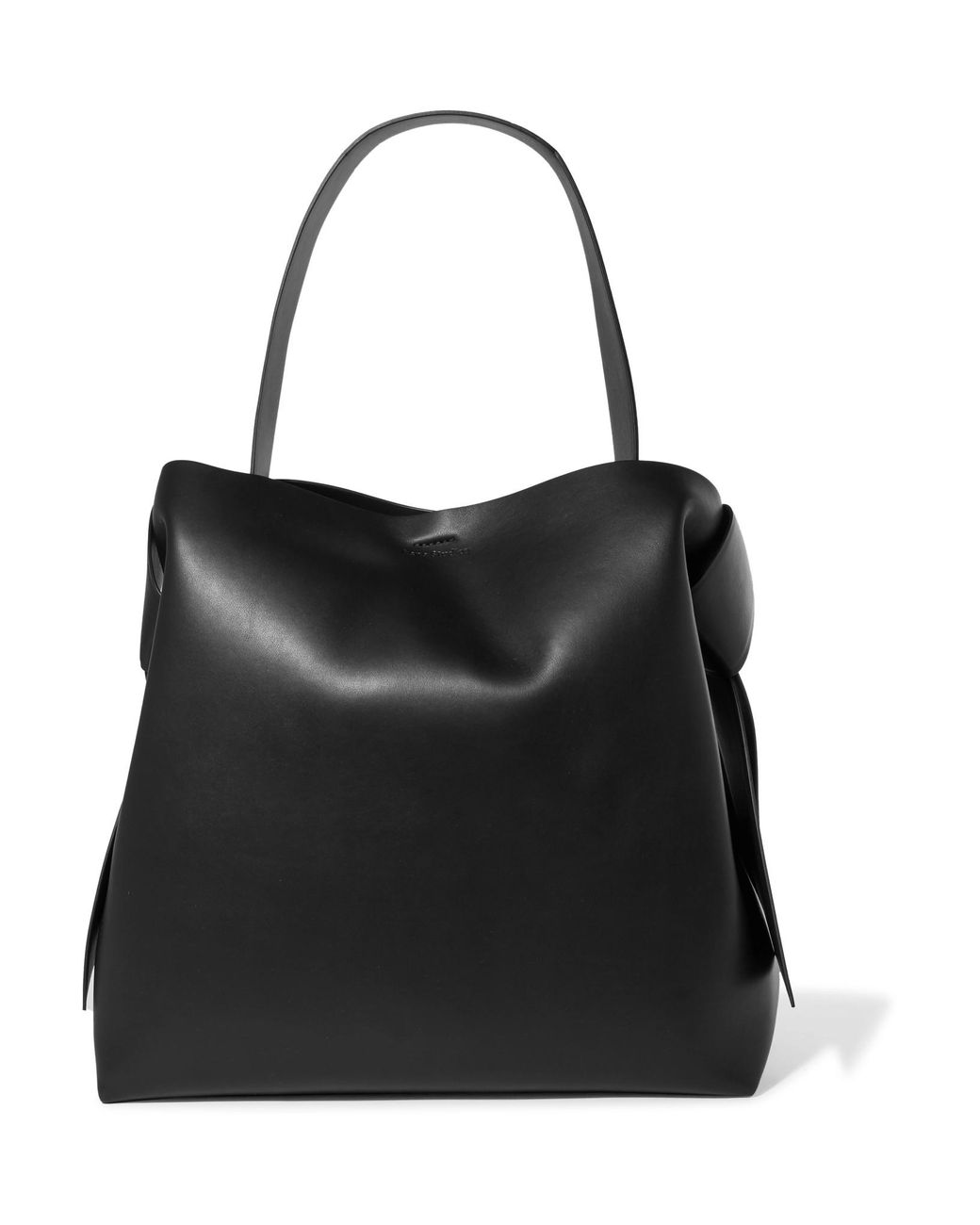 Acne Studios Musubi Maxi Knotted Leather Shoulder Bag in Black | Lyst ...