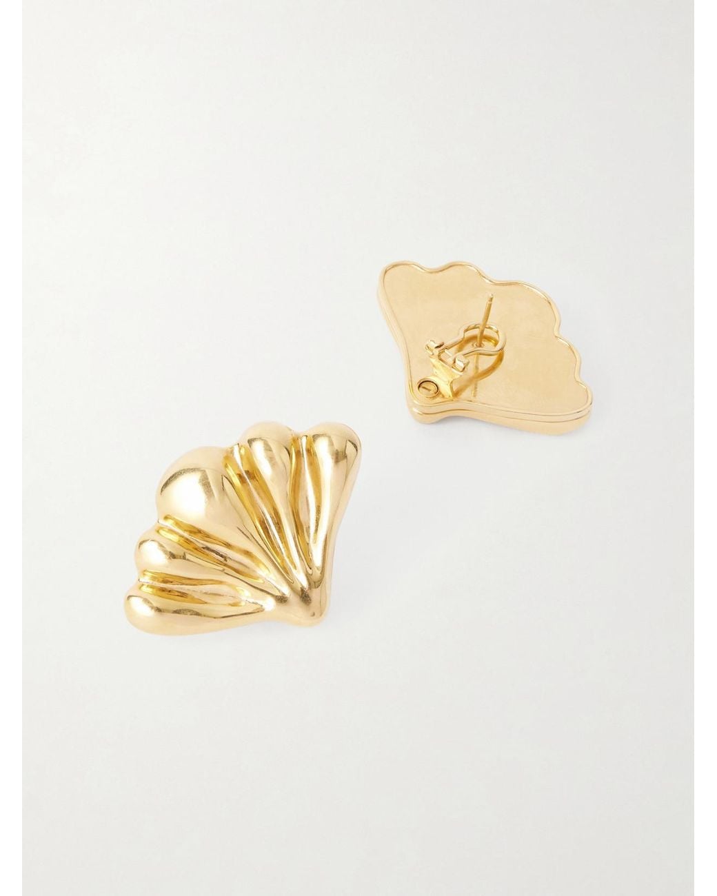Chloé Metallic Pleated Earrings