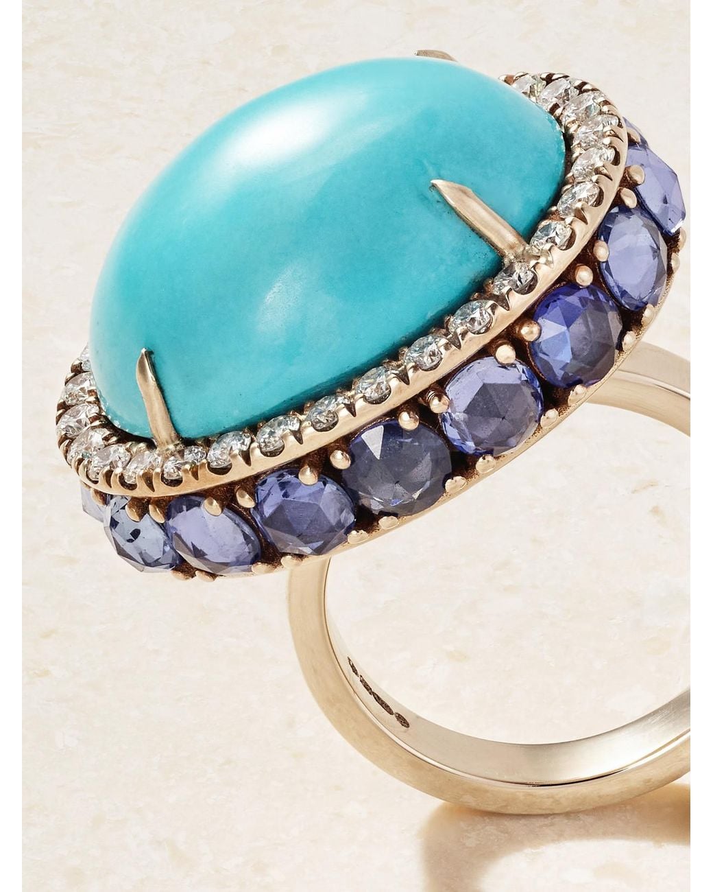 Ileana Makri Blue One-Of-A-Kind 18-Karat, Sapphire And Diamond Ring