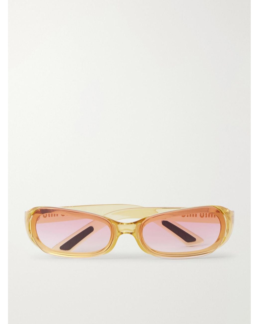 Miu Miu Pink Round-Frame Acetate Sunglasses