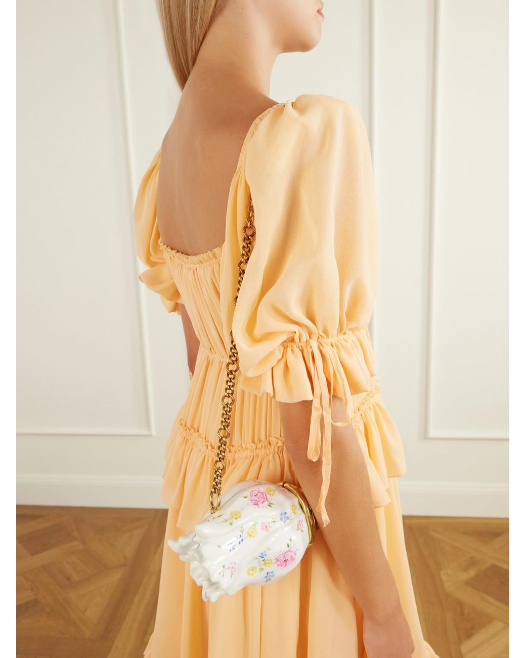 Chloé Metallic Souvenir Treasures Floral-Print Resin Shoulder Bag