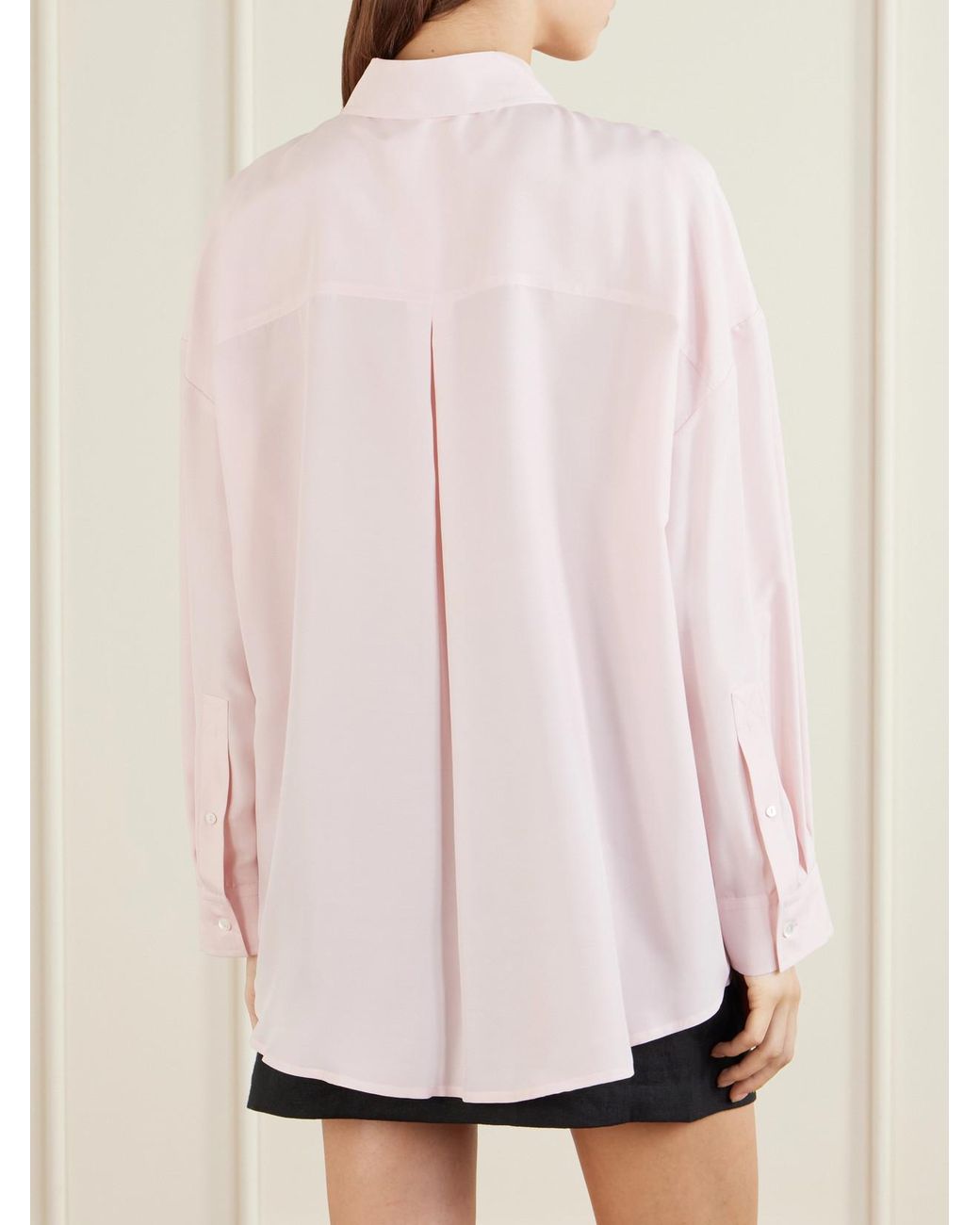 Veronica de Piante Pink Maren Silk Shirt