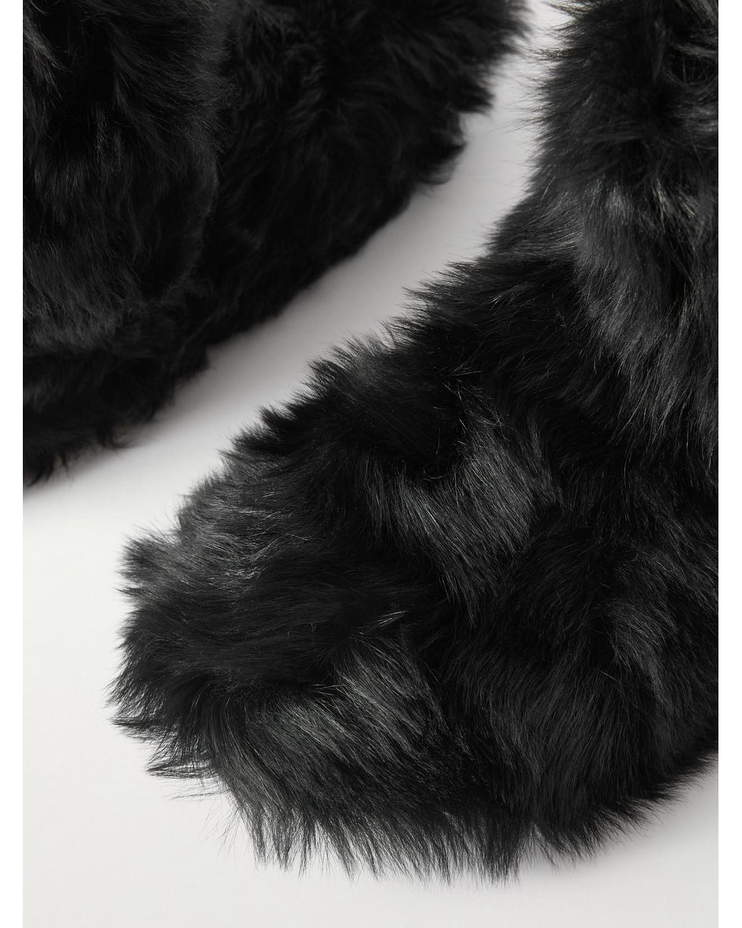 Christen Black Big Boot Shearling Ankle Boots