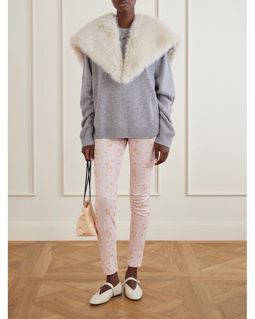 Simone Rocha White Plush Scarf
