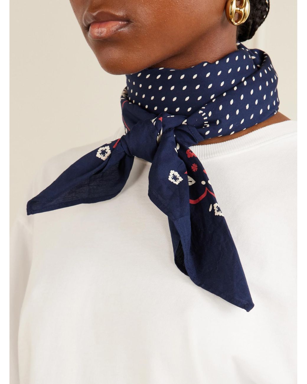 SKALL Blue Juniper Printed Organic Cotton Scarf