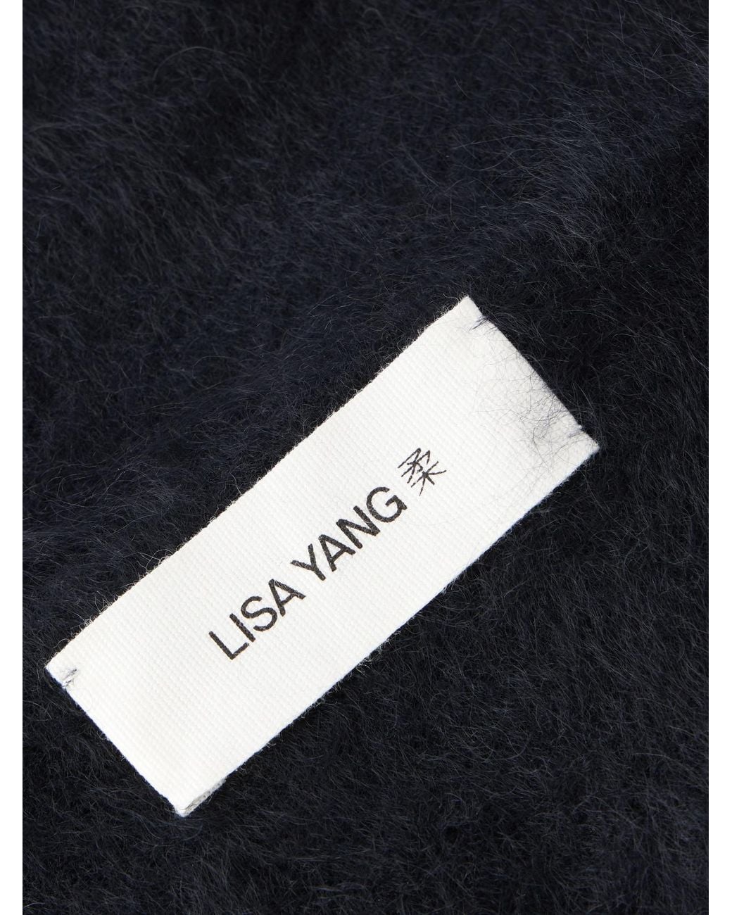 Lisa Yang Blue Enoa Brushed Cashmere Scarf