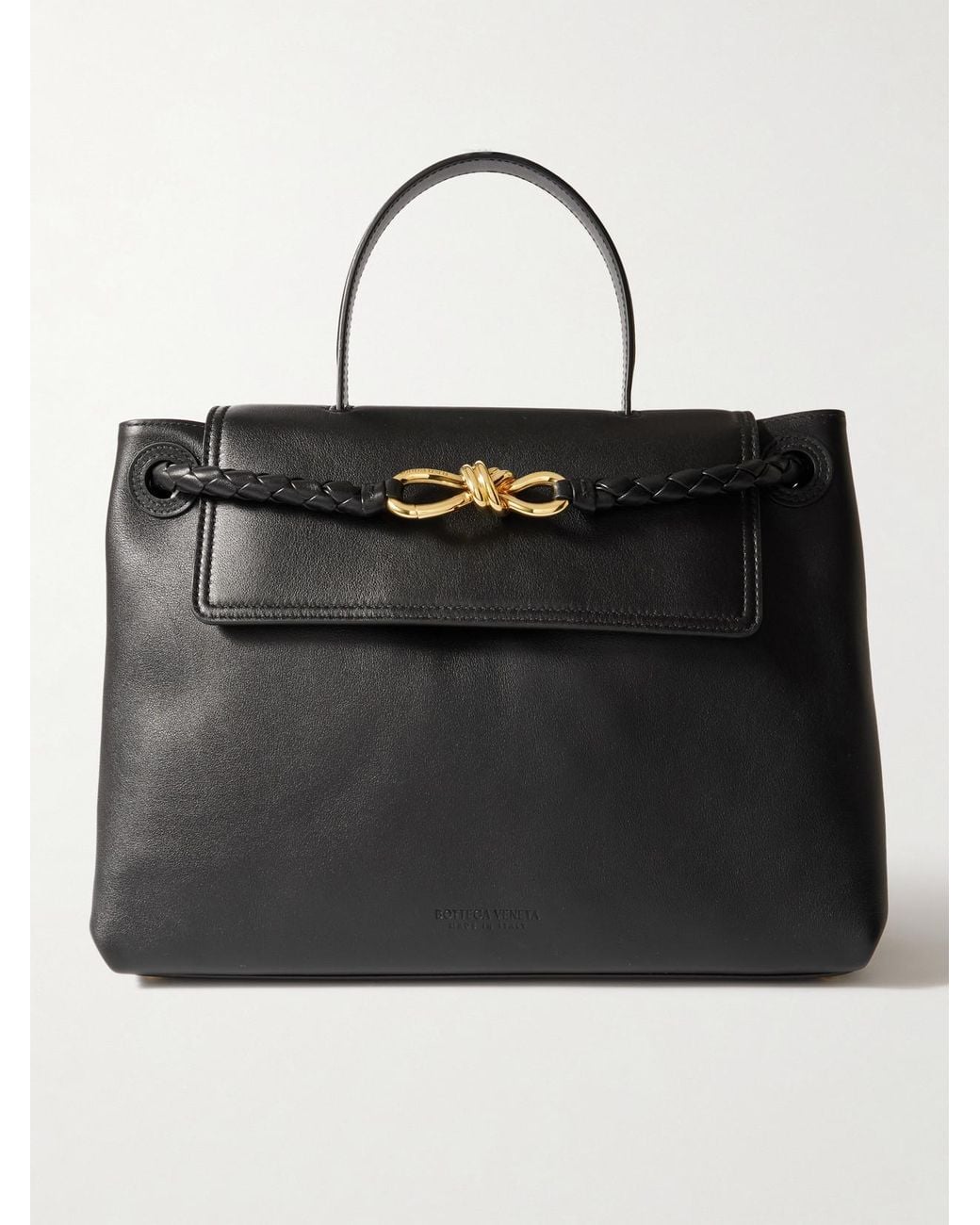 Bottega Veneta Black Ciao Ciao Medium Intrecciato Leather Tote