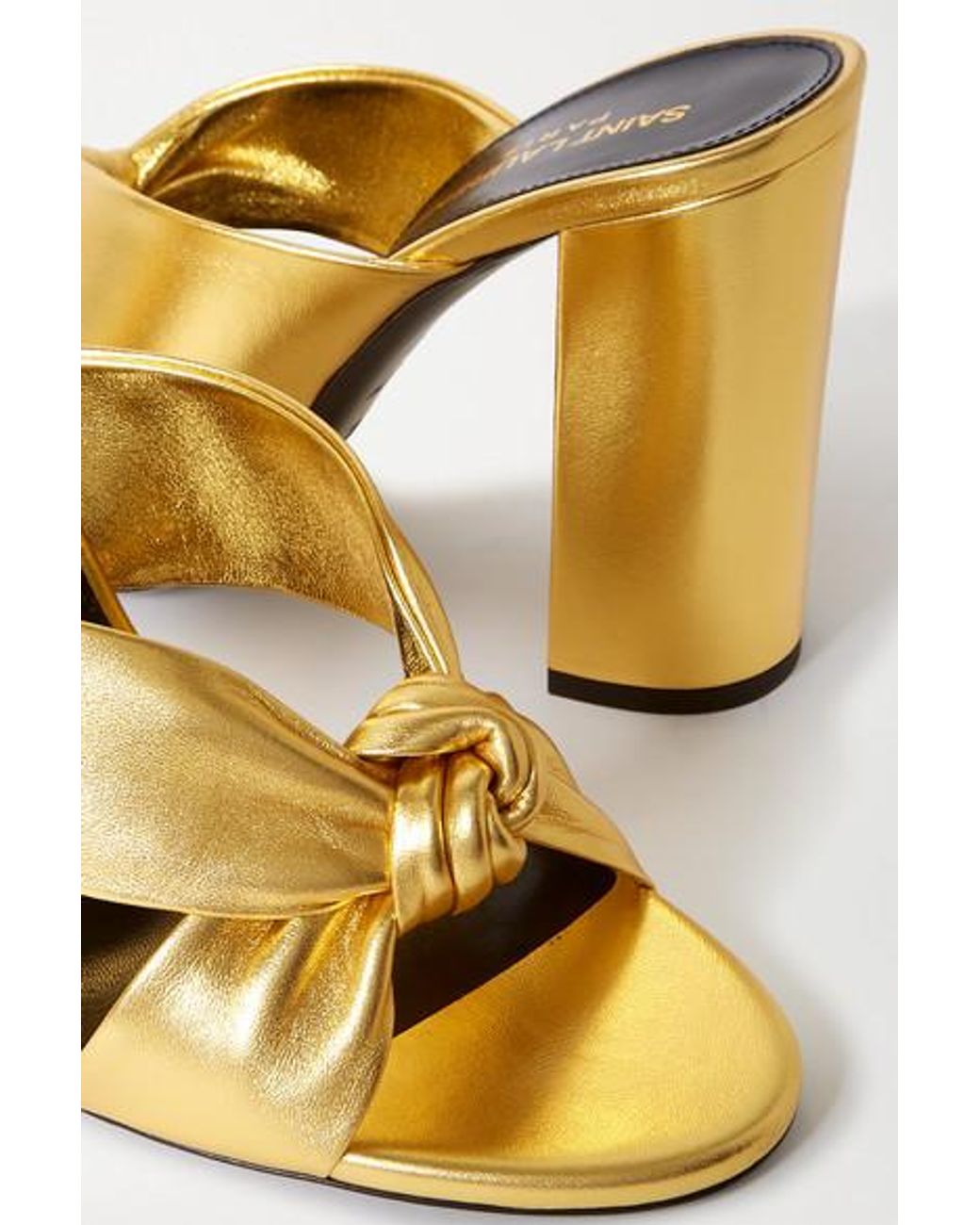 Saint laurent online gold mules