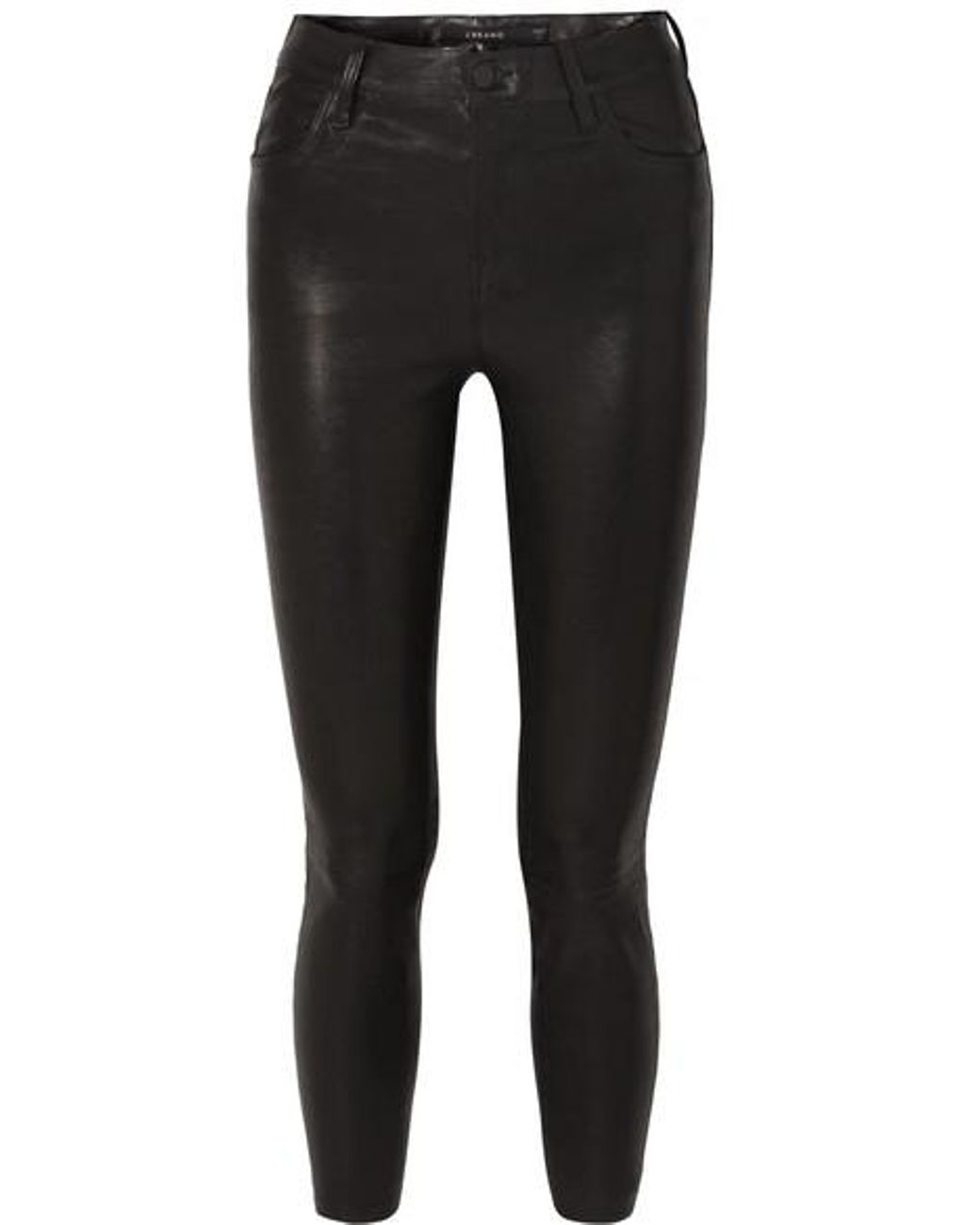 J Brand Alana Cropped Leather Skinny 
