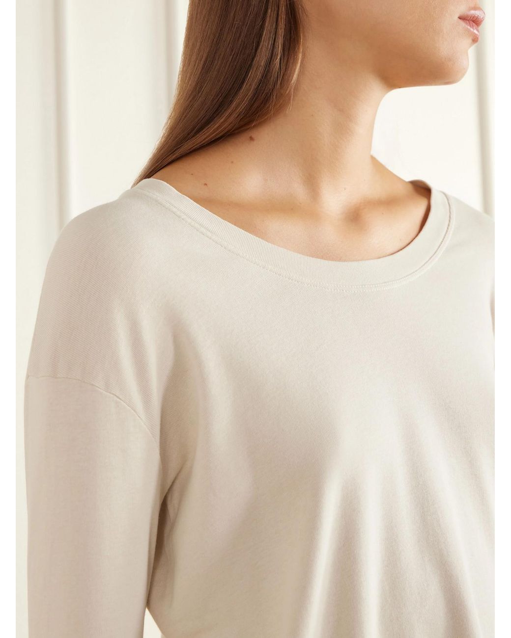 Lauren Manoogian Natural Pima Cotton-Jersey T-Shirt