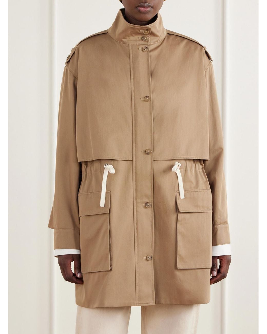 Twp Natural Drawing Conclusions Drawstring Cotton-Twill Jacket