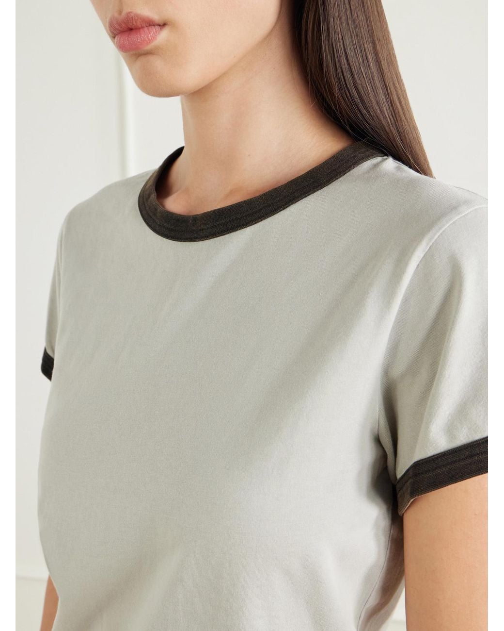 mfpen Natural Ringer Cotton T-Shirt