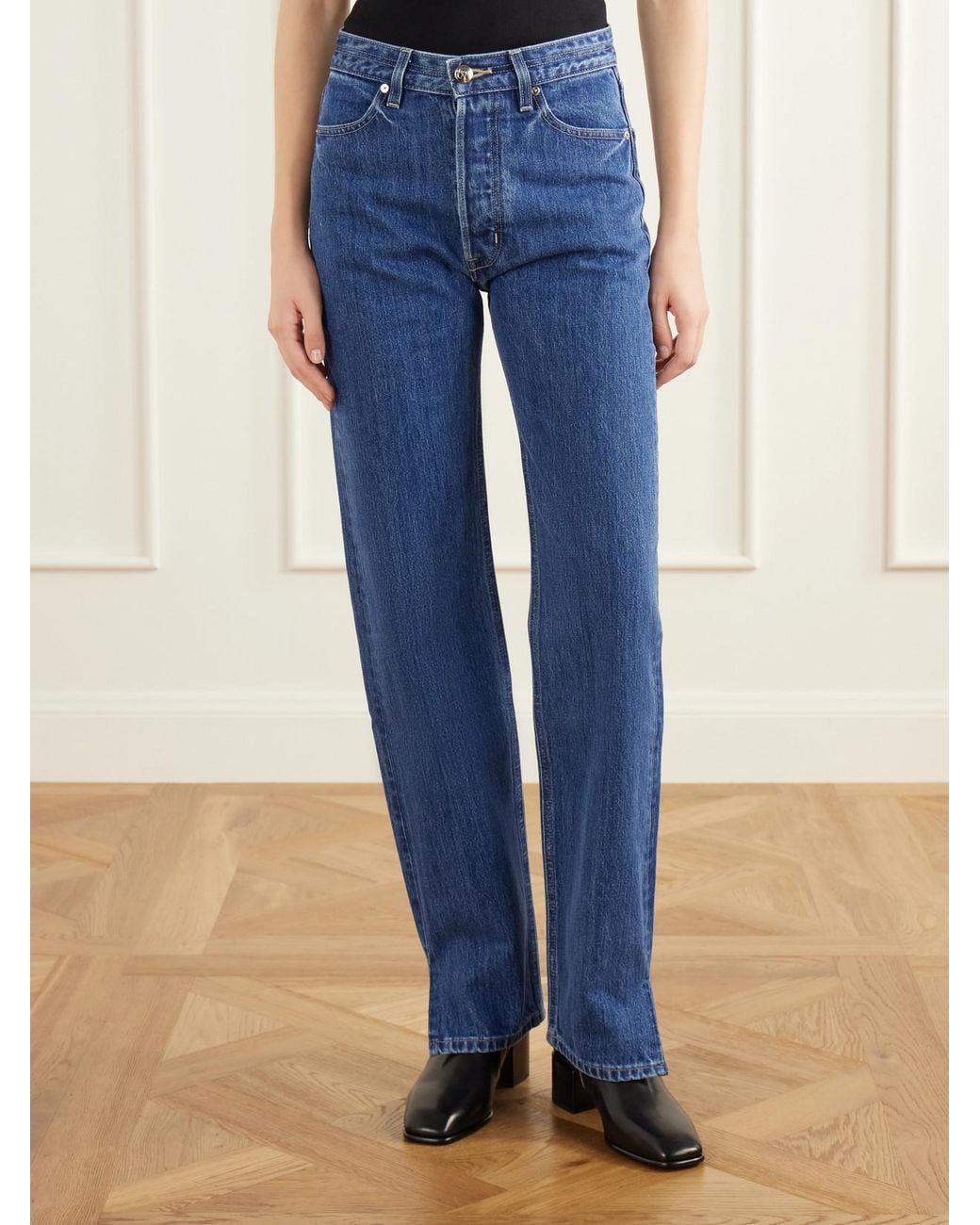 RÙADH Blue The Agnes High-Rise Straight-Leg Jeans