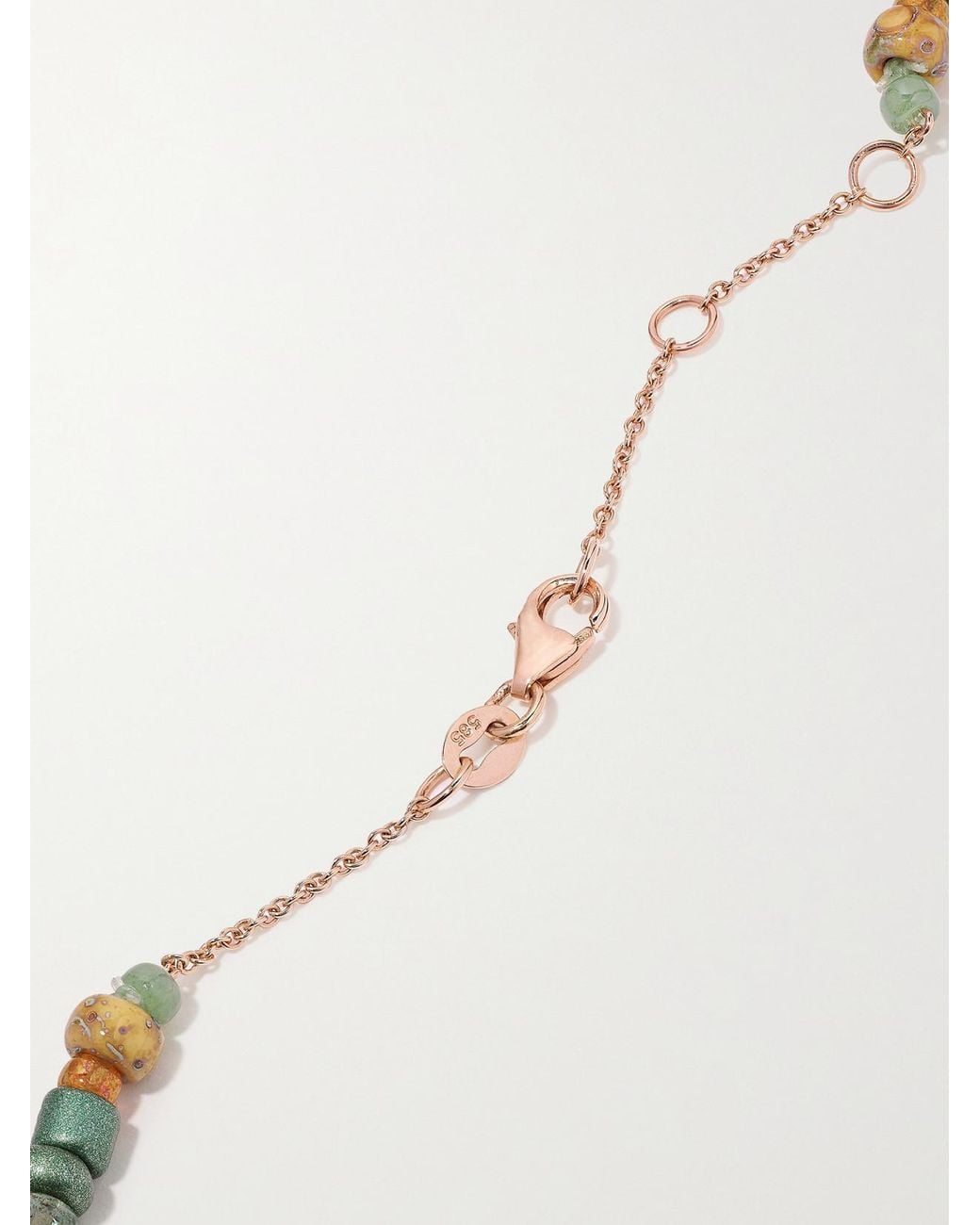 Diane Kordas Metallic 14-Karat Rose, Bead And Diamond Necklace