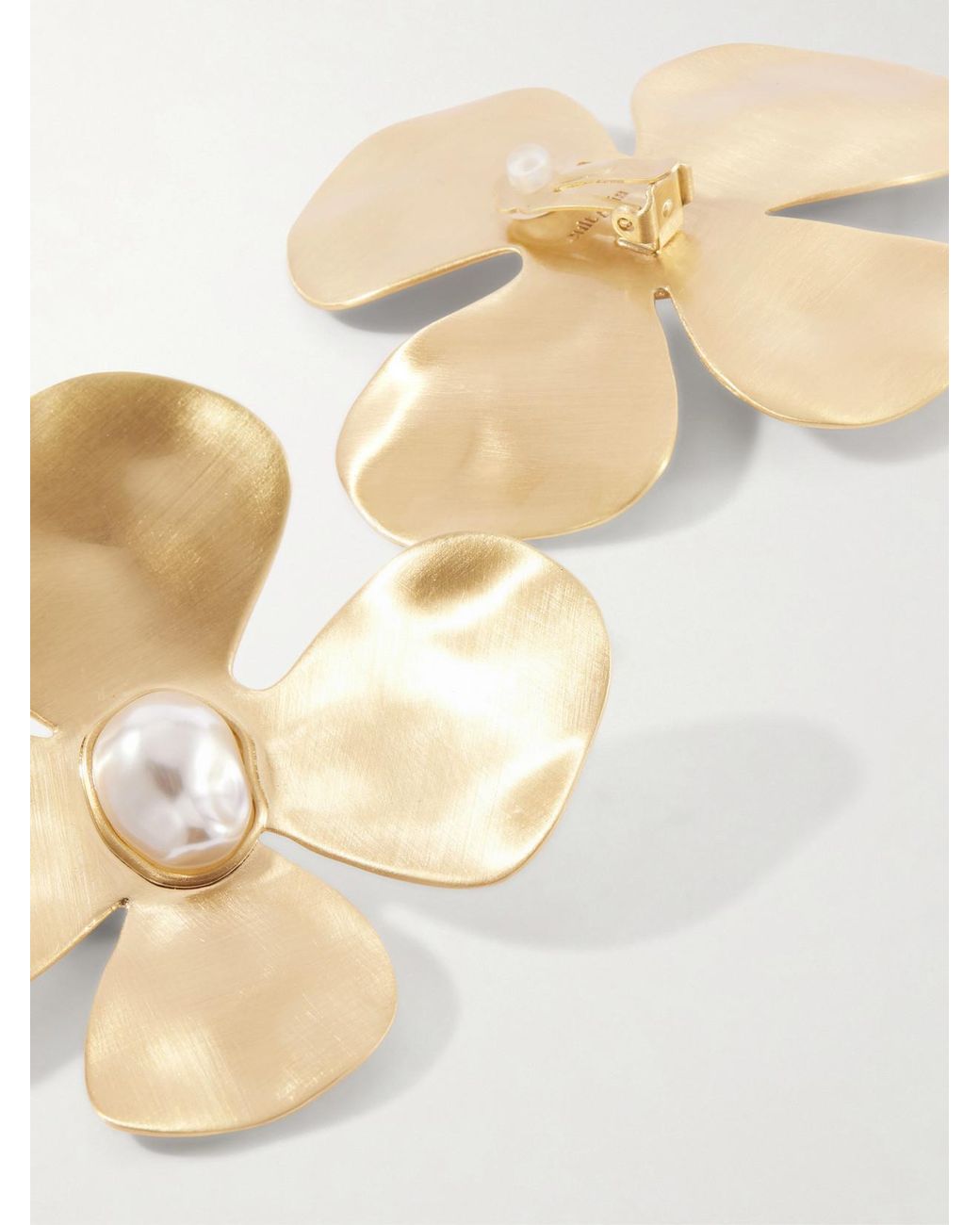 Cult Gaia White Lucky Pearl-Effect-Tone Earrings