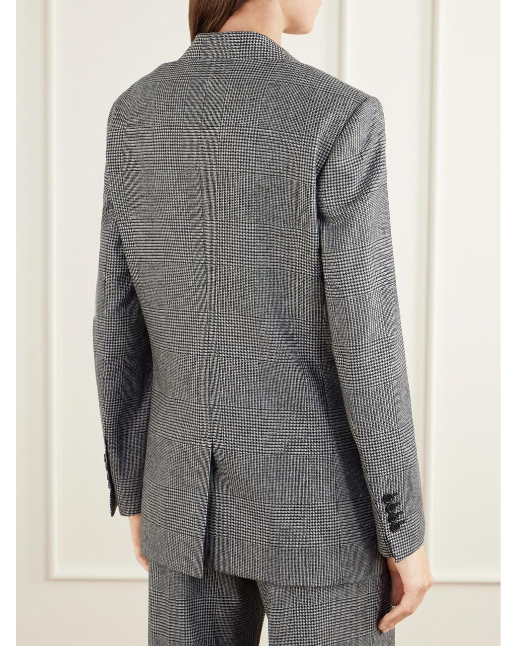 Dolce & Gabbana Gray Prince Of Wales Wool And Cashmere-Blend Blazer