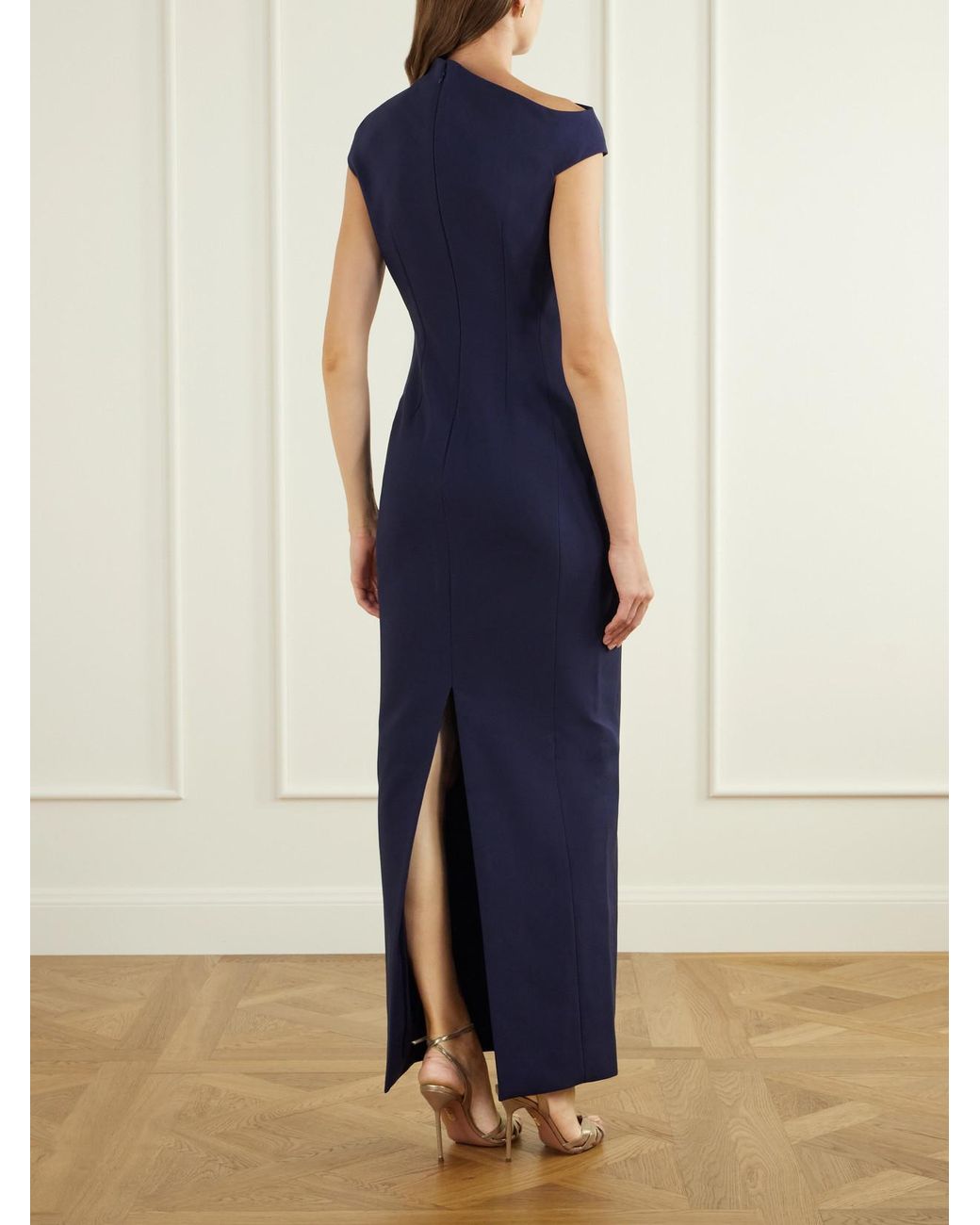 Solace London Blue Arion Crepe Gown