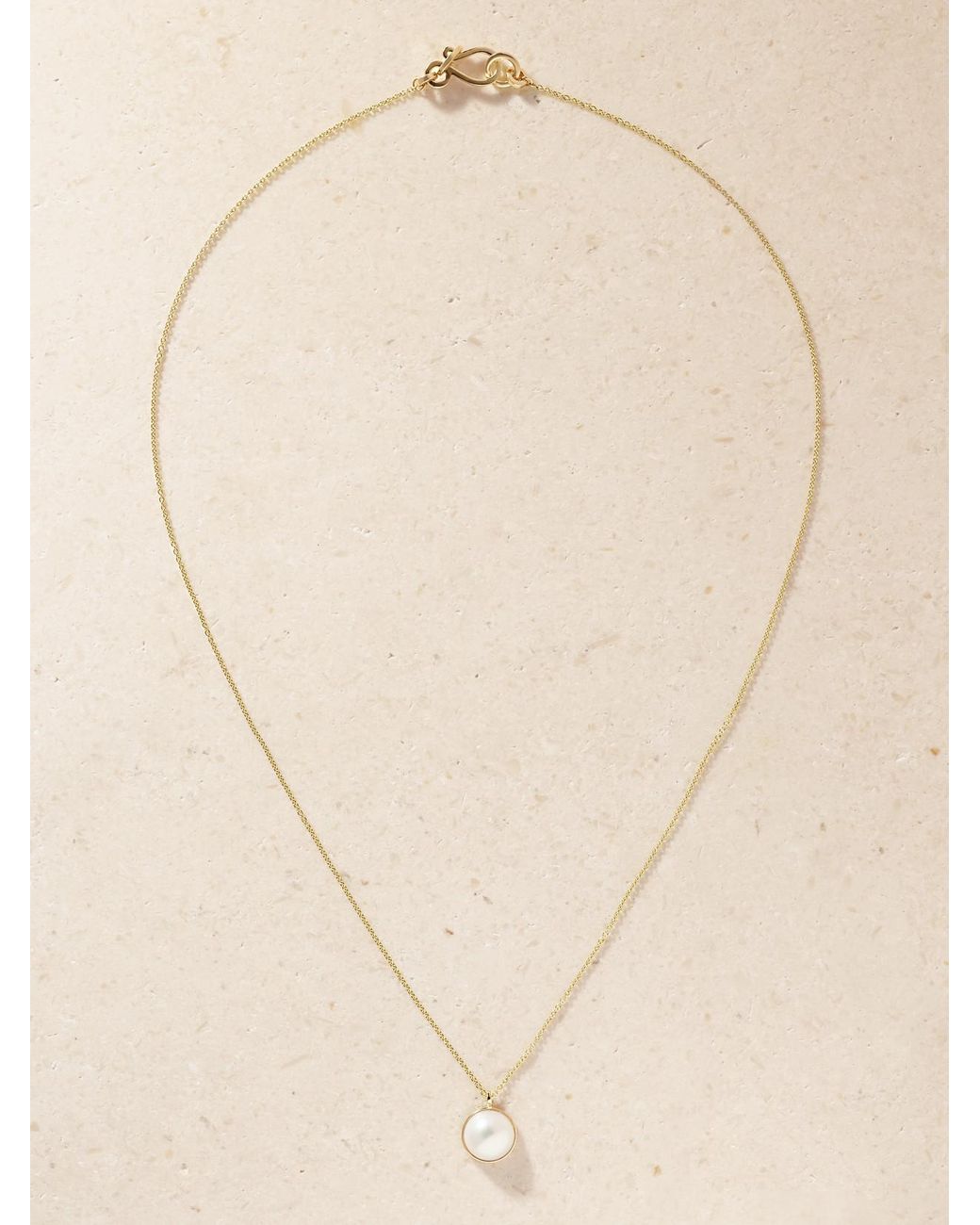 Sophie Bille Brahe Natural Luce Simple 14-Karat Recycled Pearl Necklace