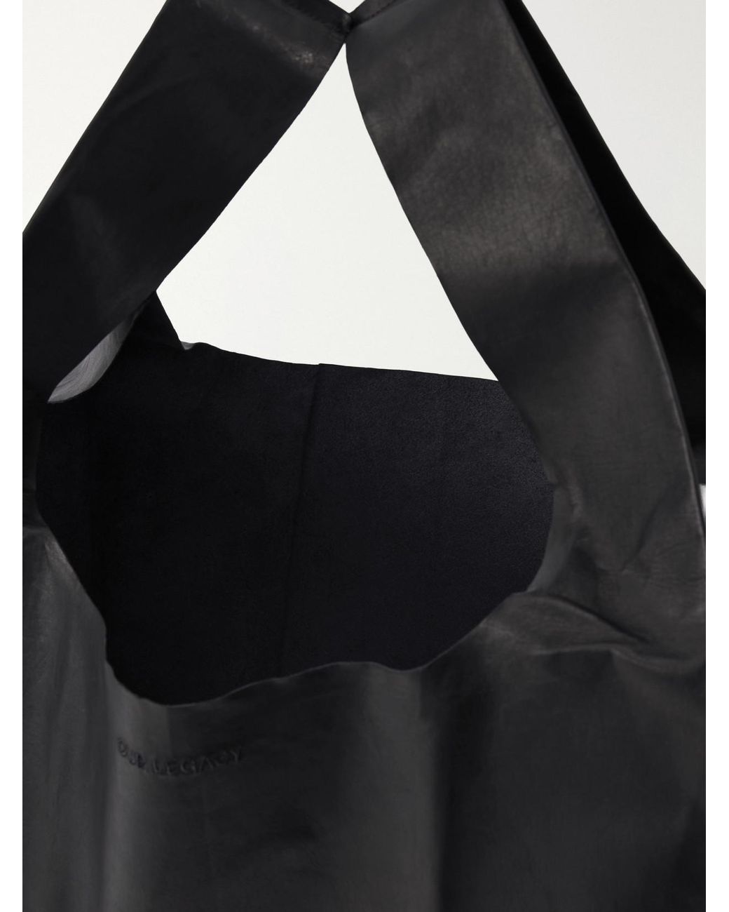 Our Legacy Black Grocery Bag Leather Tote