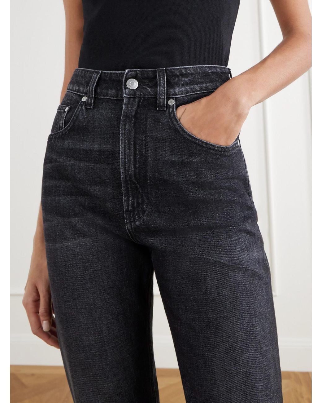 Stella McCartney Blue High-Rise Slim-Leg Jeans