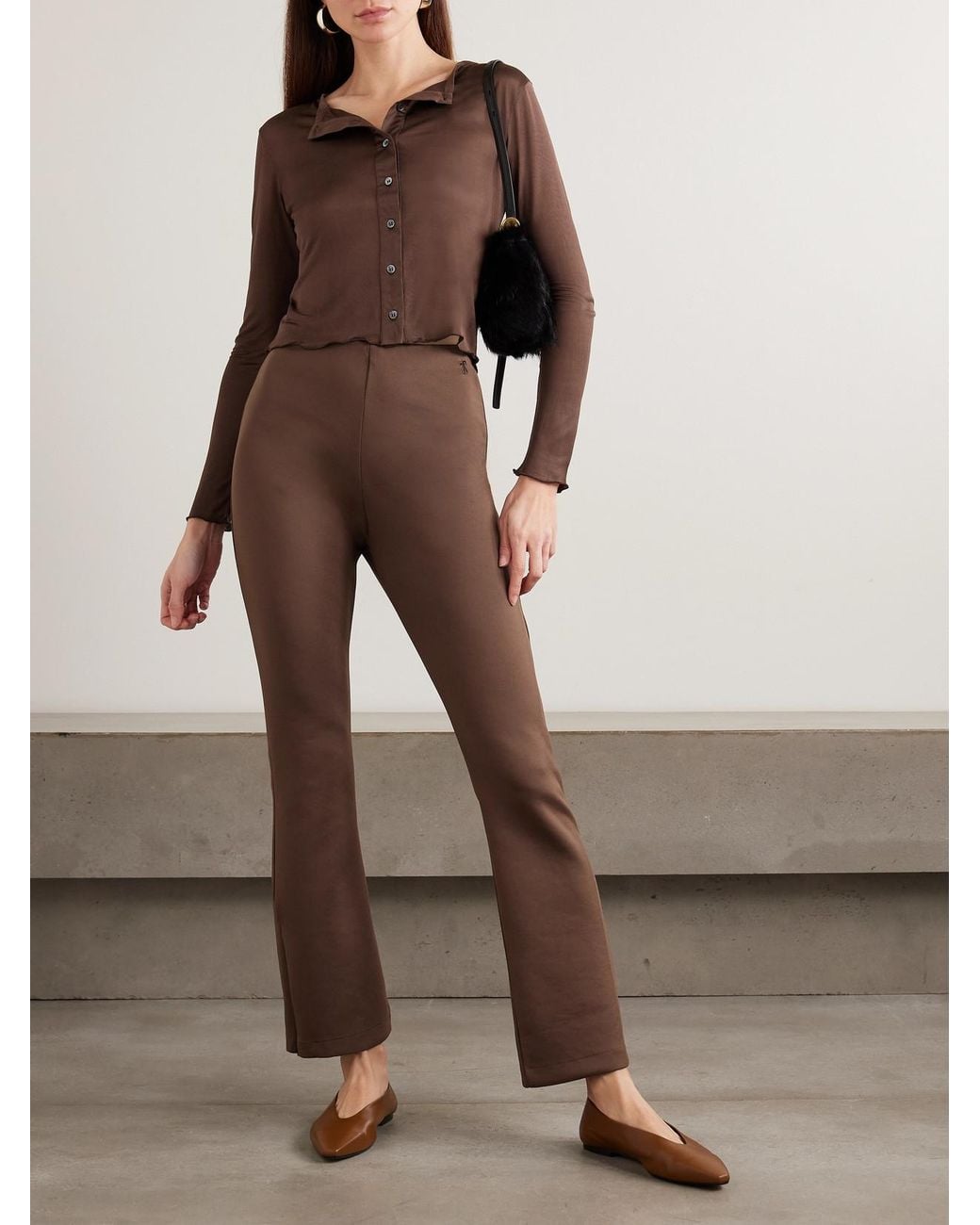 The Park Brown Hazel Semi-Sheer Lyocell Cardigan