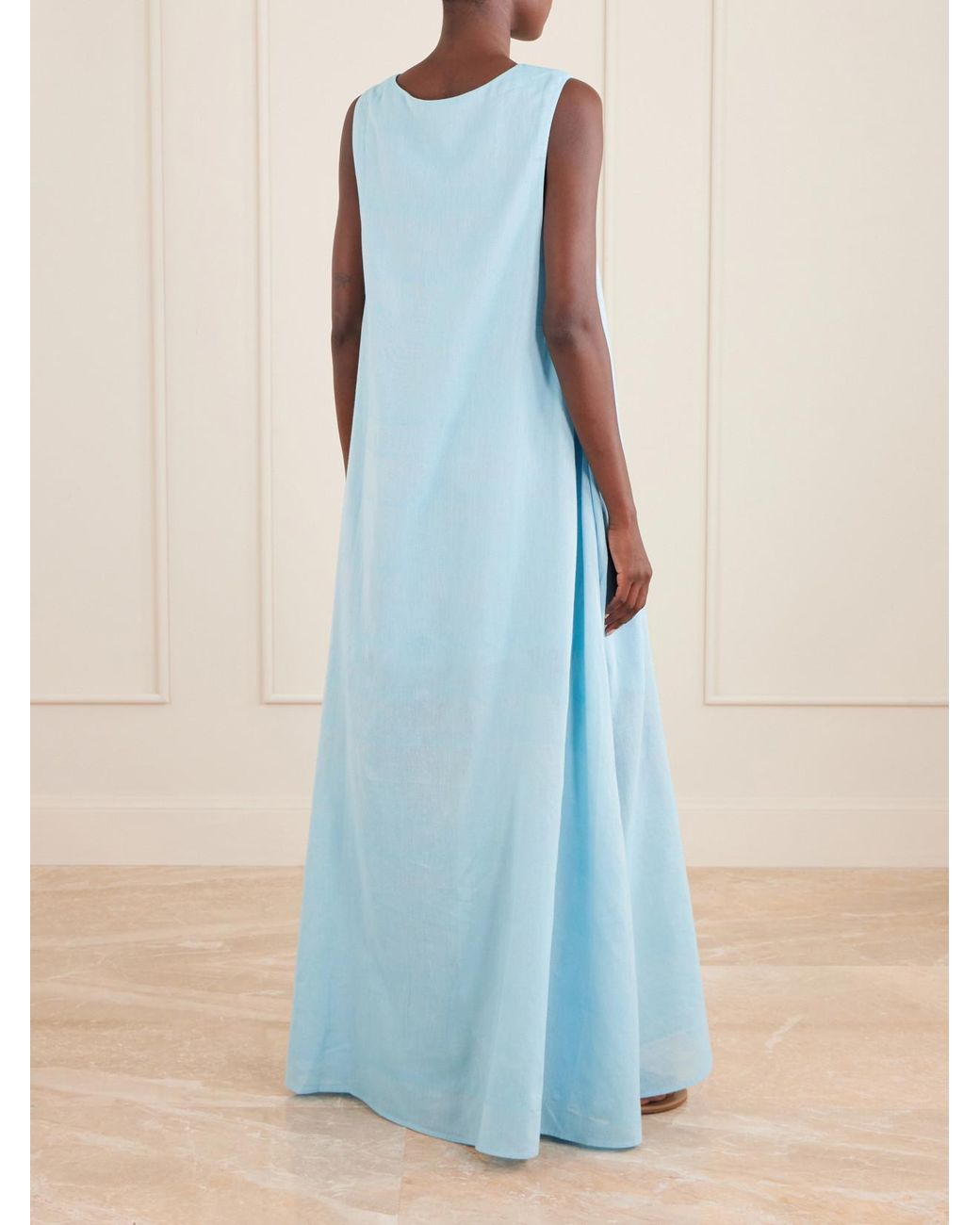 Marrakshi Life Blue The Column Cotton Maxi Dress