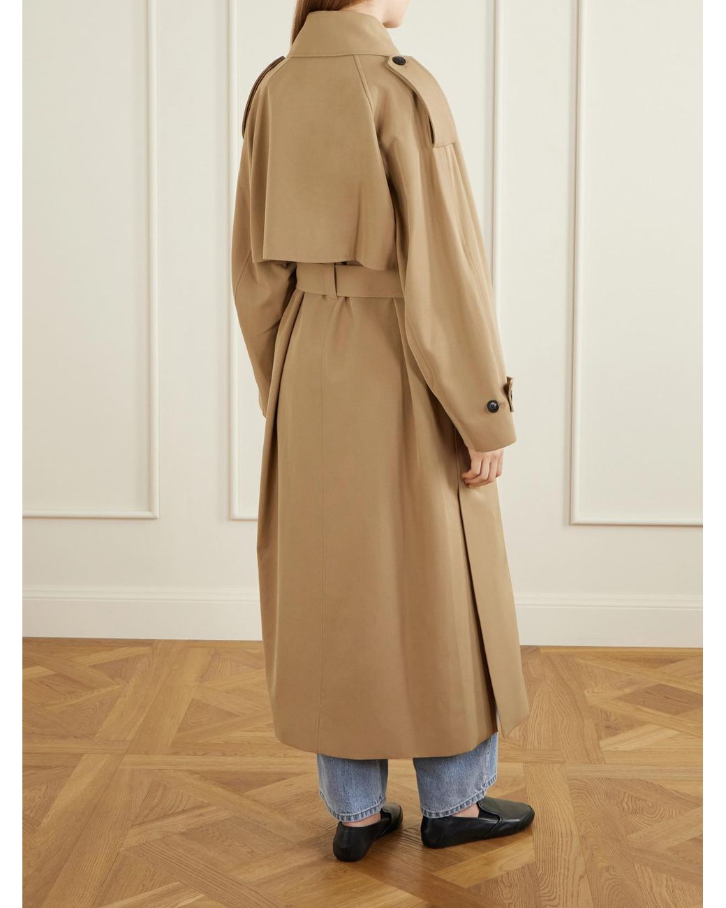 Rohe Natural Classic Double-Breasted Gabardine Trench Coat