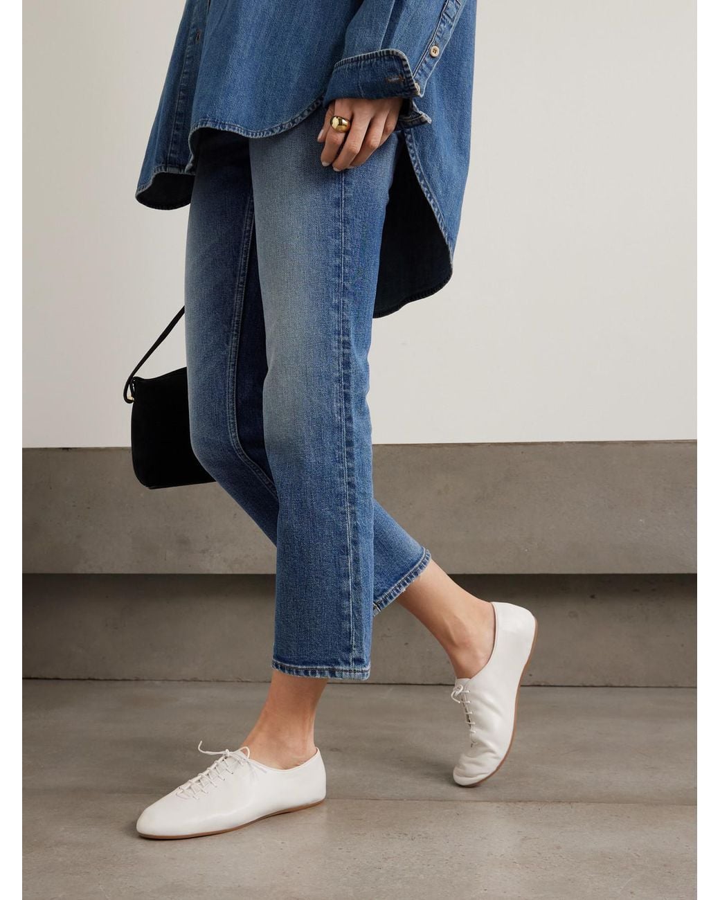 Jamie Haller Natural The Jazz Slipper Leather Brogues