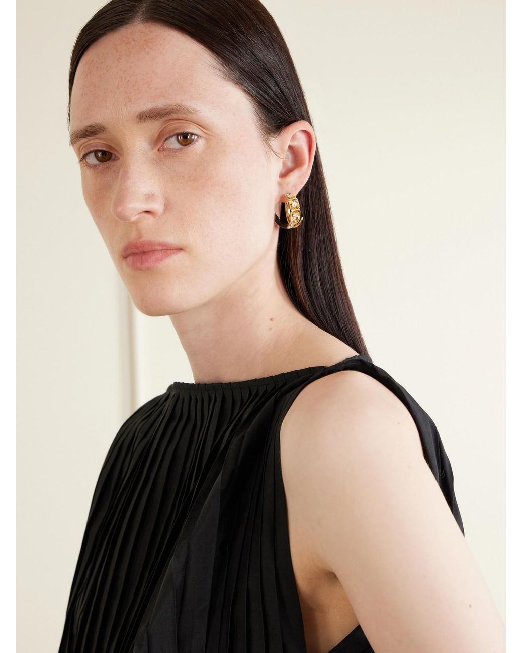 Nikos Koulis Natural Look 18-Karat, Enamel And Diamond Earrings