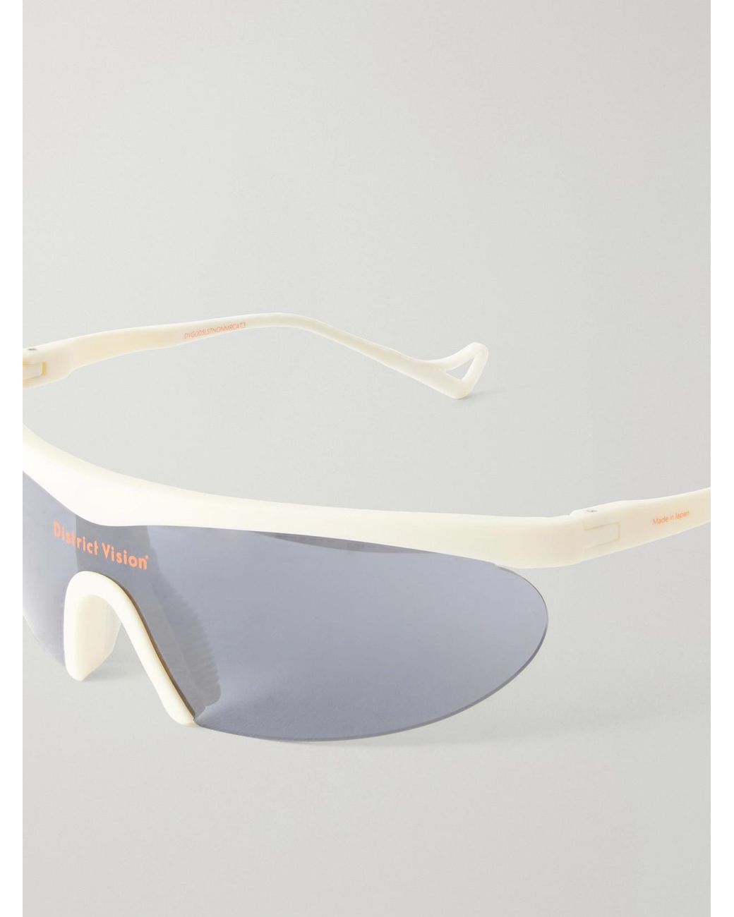 District Vision Yellow Koharu Semi-Rimless D-Frame Polycarbonate Sunglasses