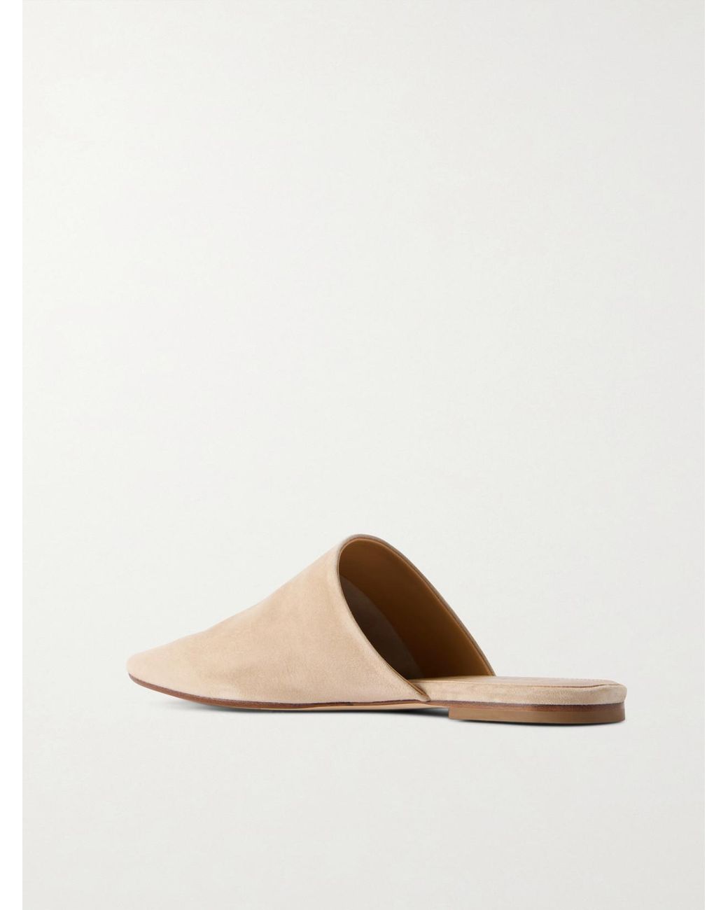 Aeyde White Rega Suede Slides
