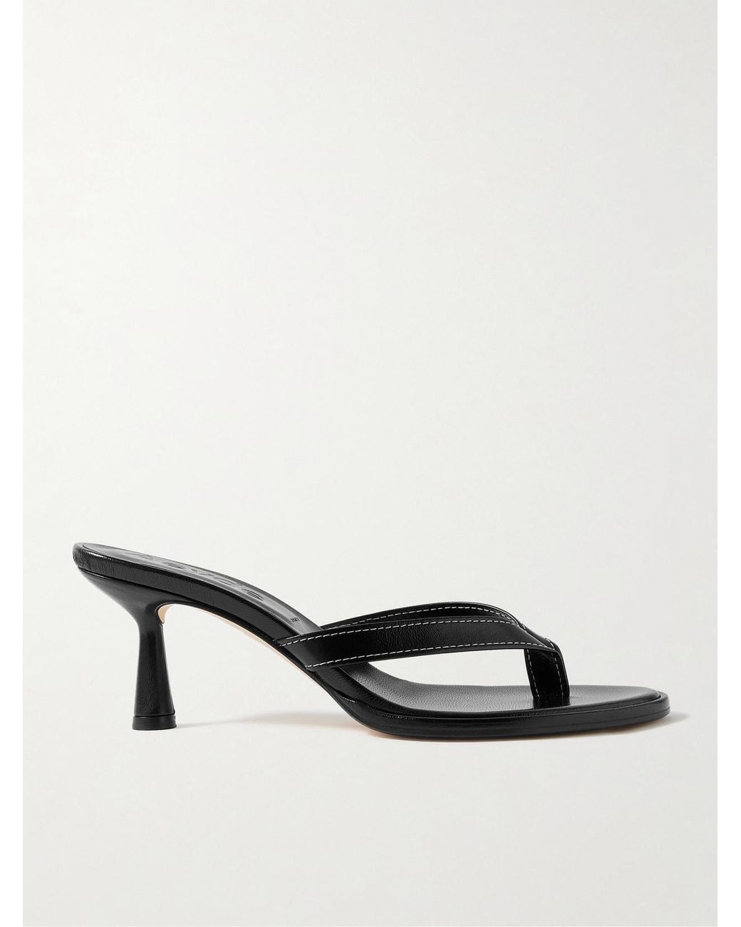 Aeyde Black Daphne Leather Sandals