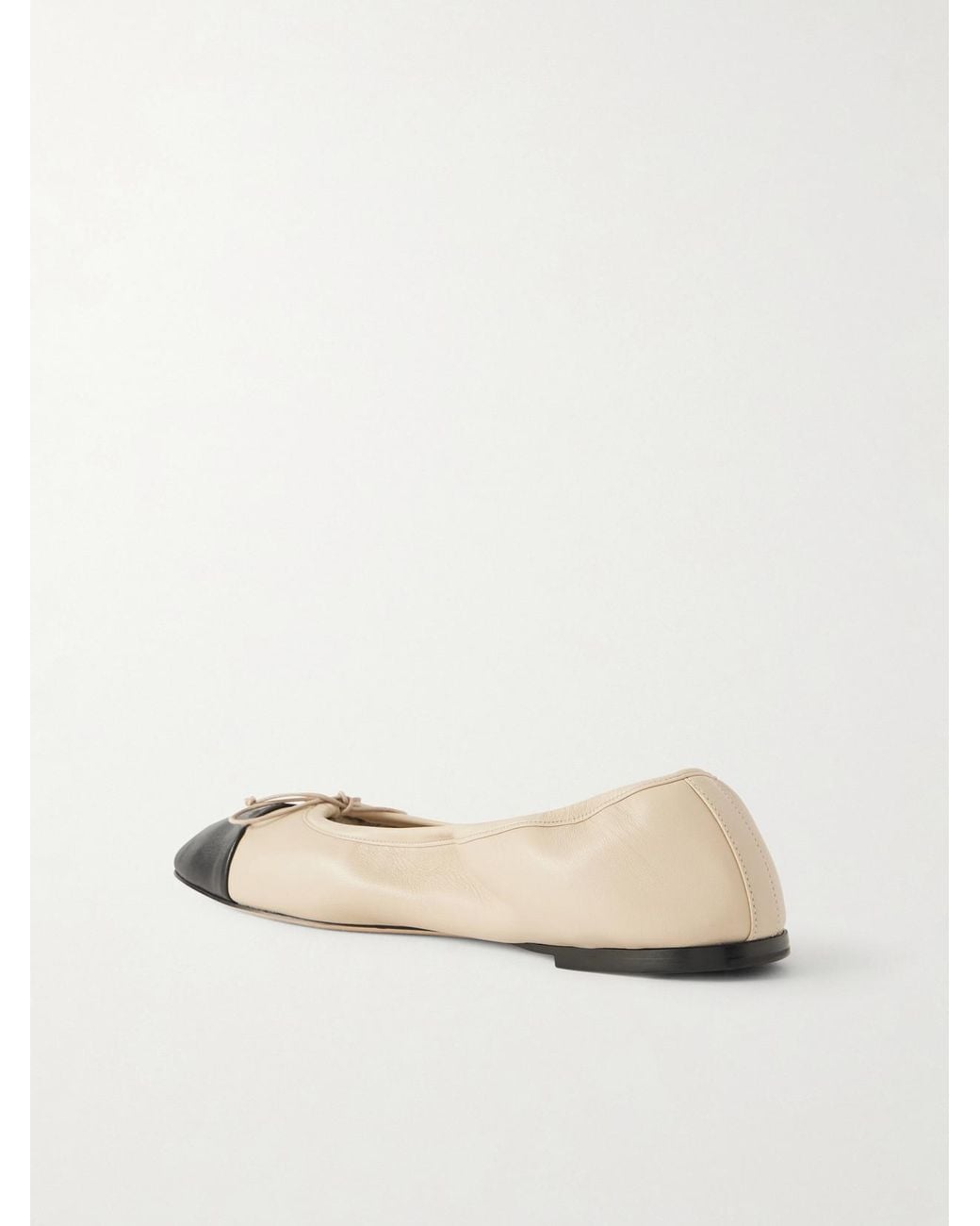 Christen Natural Tabi Split-Toe Leather Ballet Flats