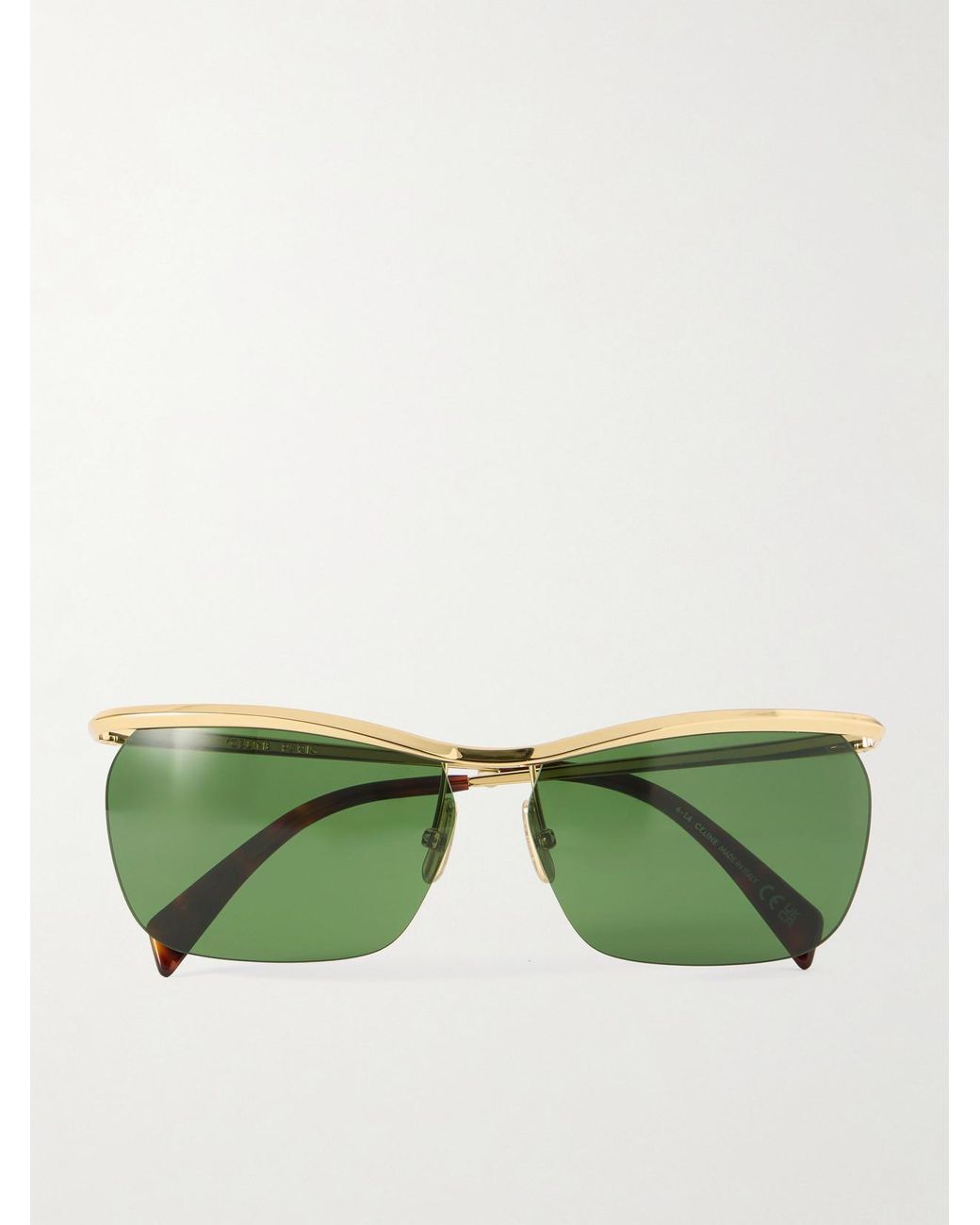 Céline Green Square-Frame-Tone Sunglasses