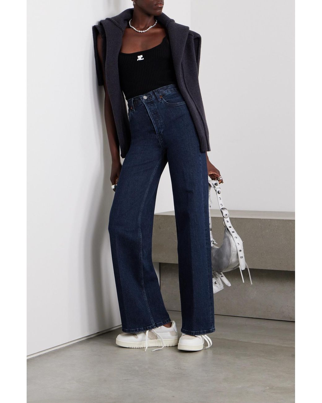 RE/DONE 70s High-rise Wide-leg Jeans in Blue